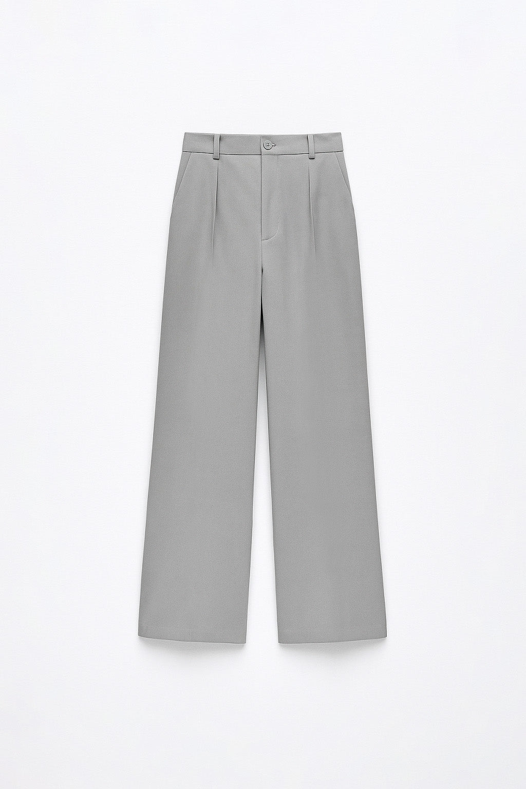 Pantalón Lino Pliegues - Gris