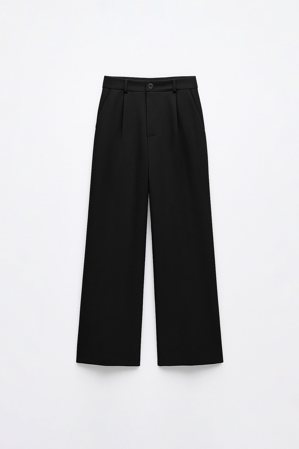 Pantalón Lino Pliegues - Negro