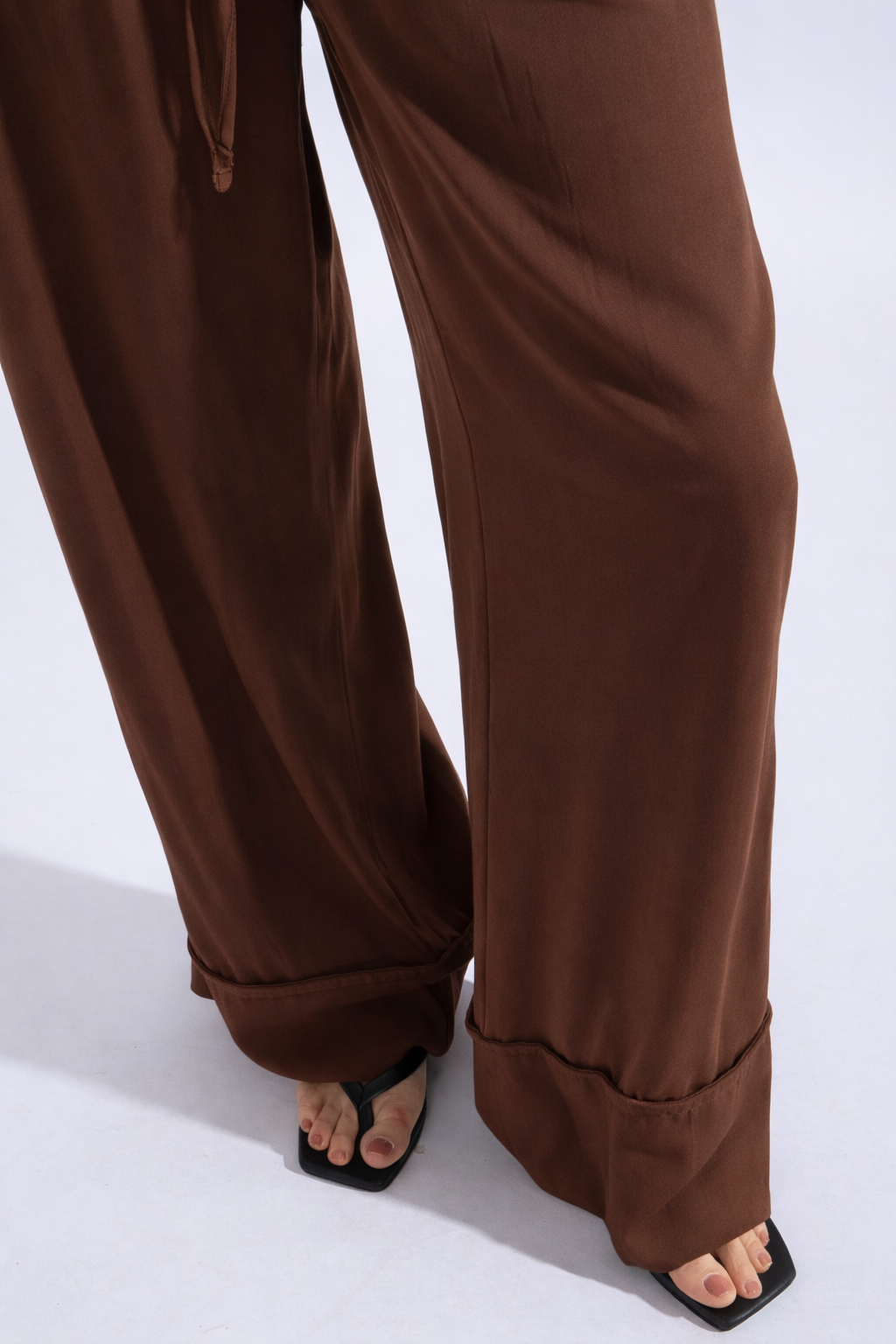 Pantalón Fluido Elásticado - Marrón