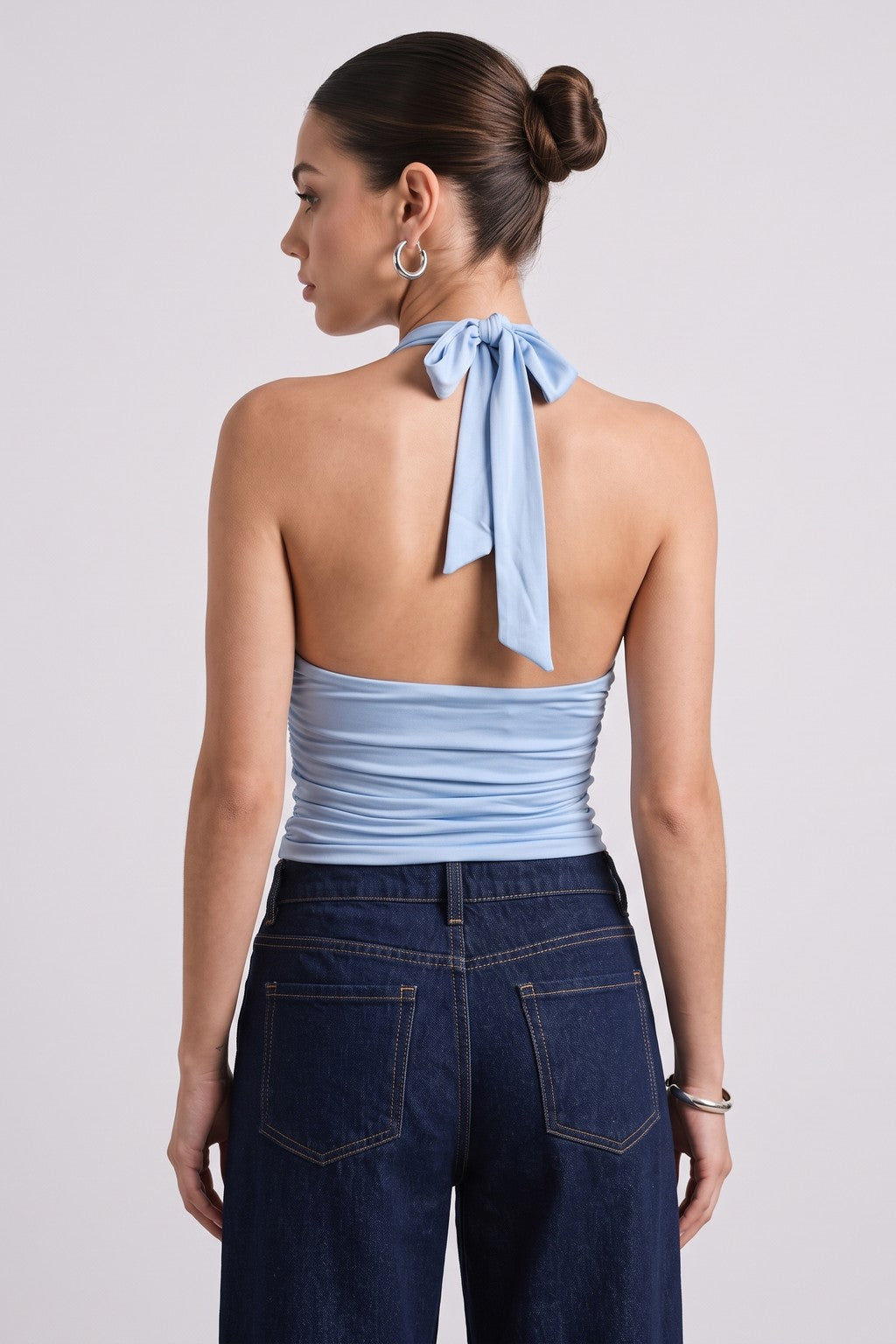 Top Tirantes Halter - Celeste