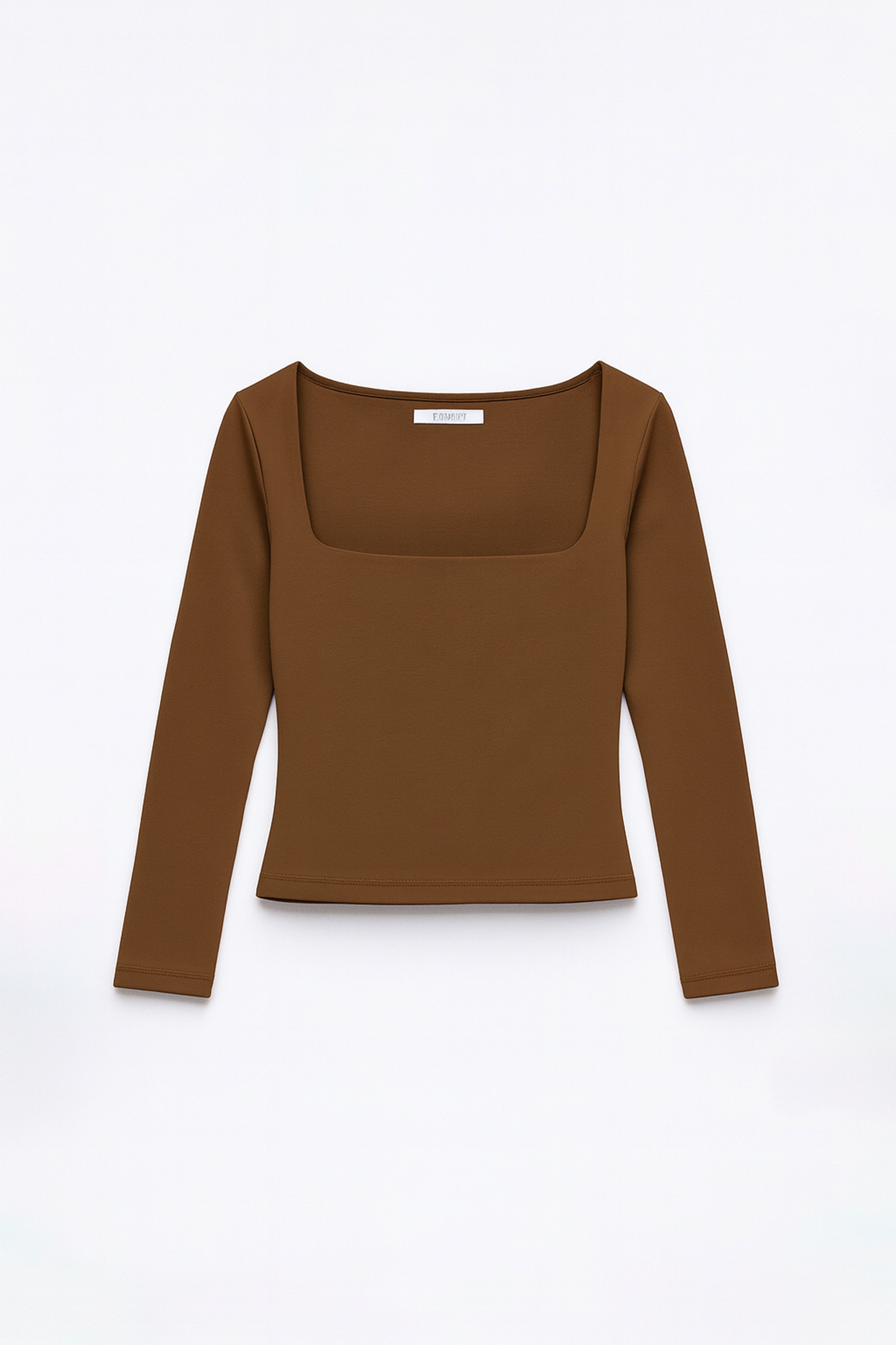 Top Escote Cuadrado - Camello