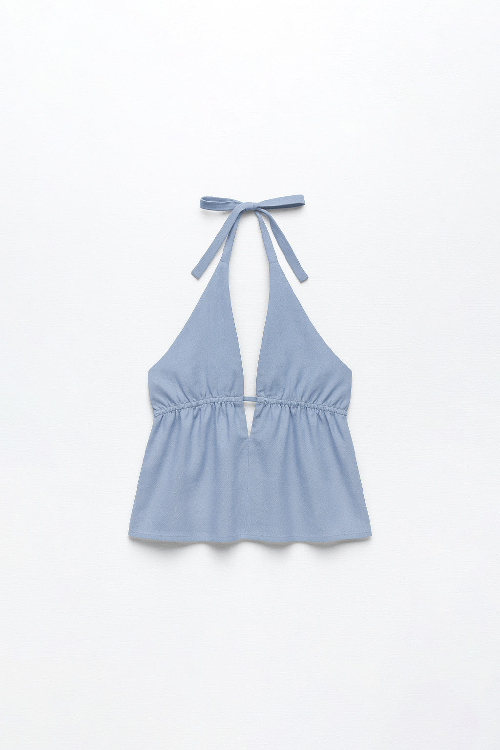 Top Halter Lino - Acero