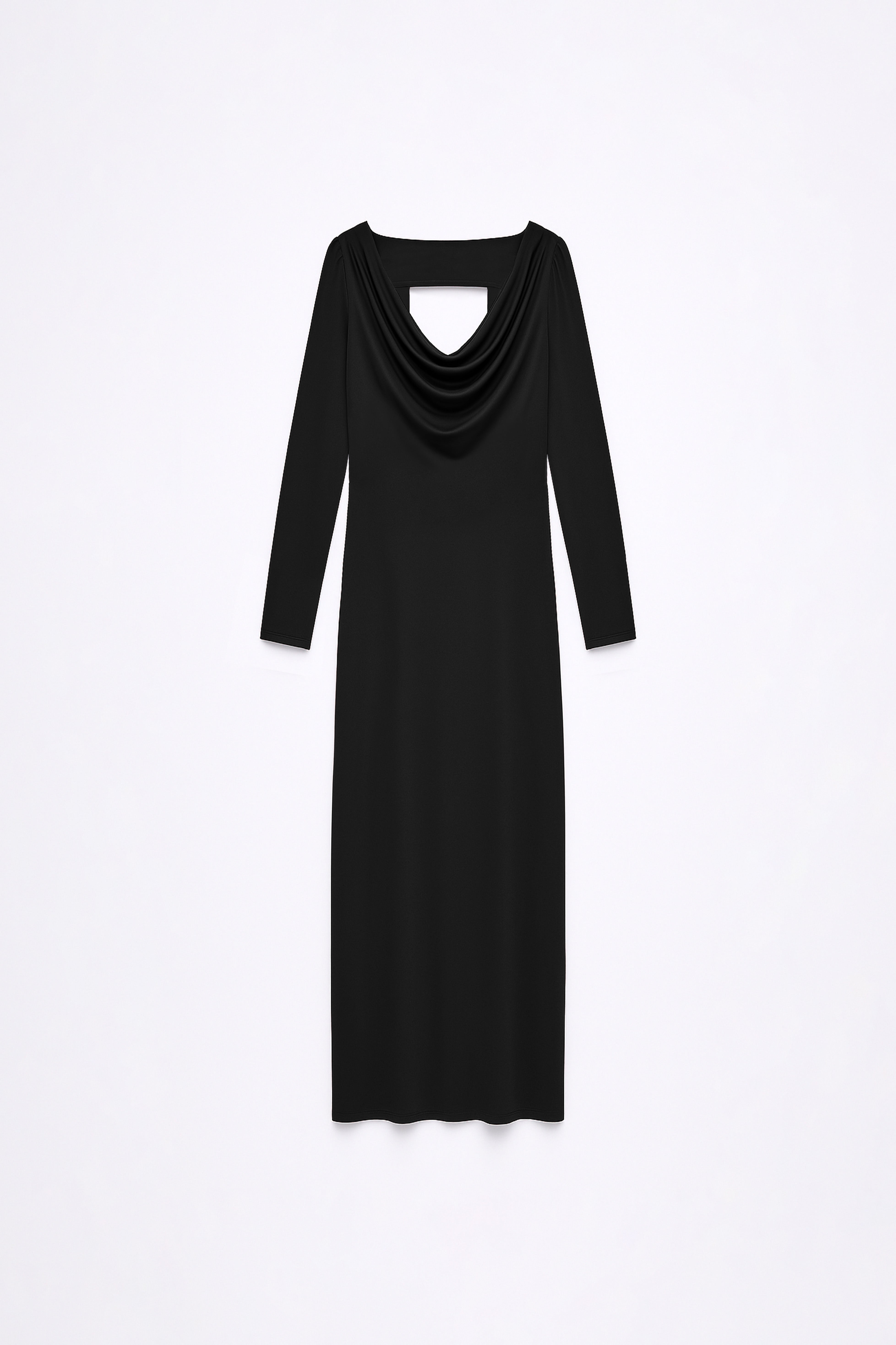 Vestido Largo Caída de Agua - Negro