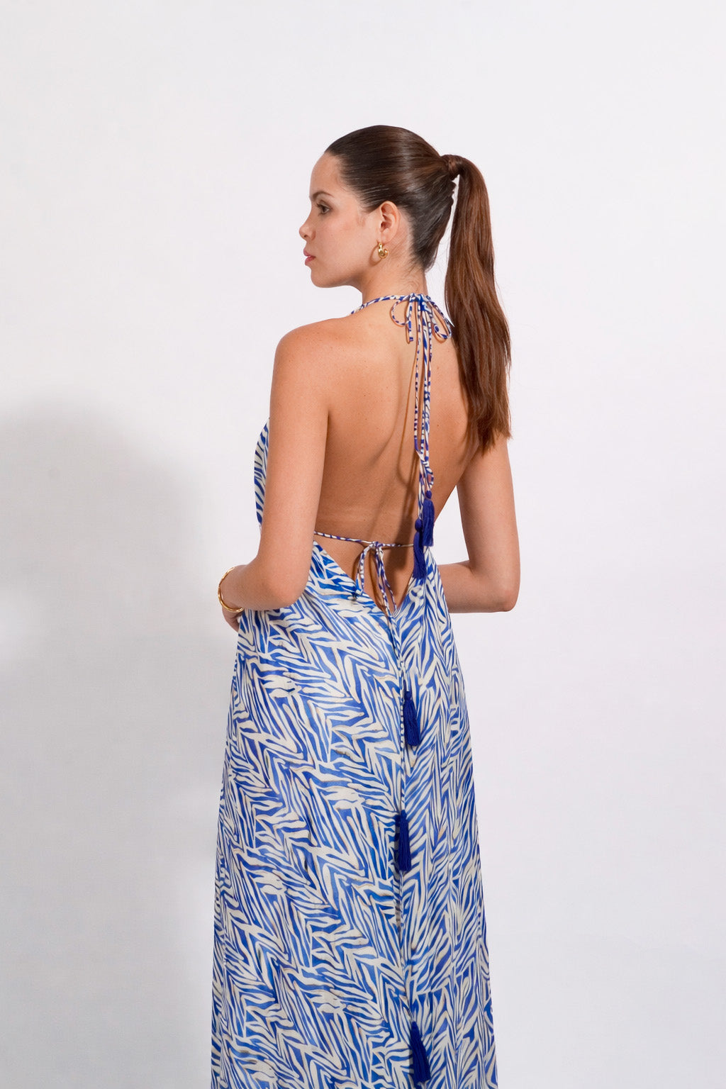 Vestido Tropical -Azul Eléctrico