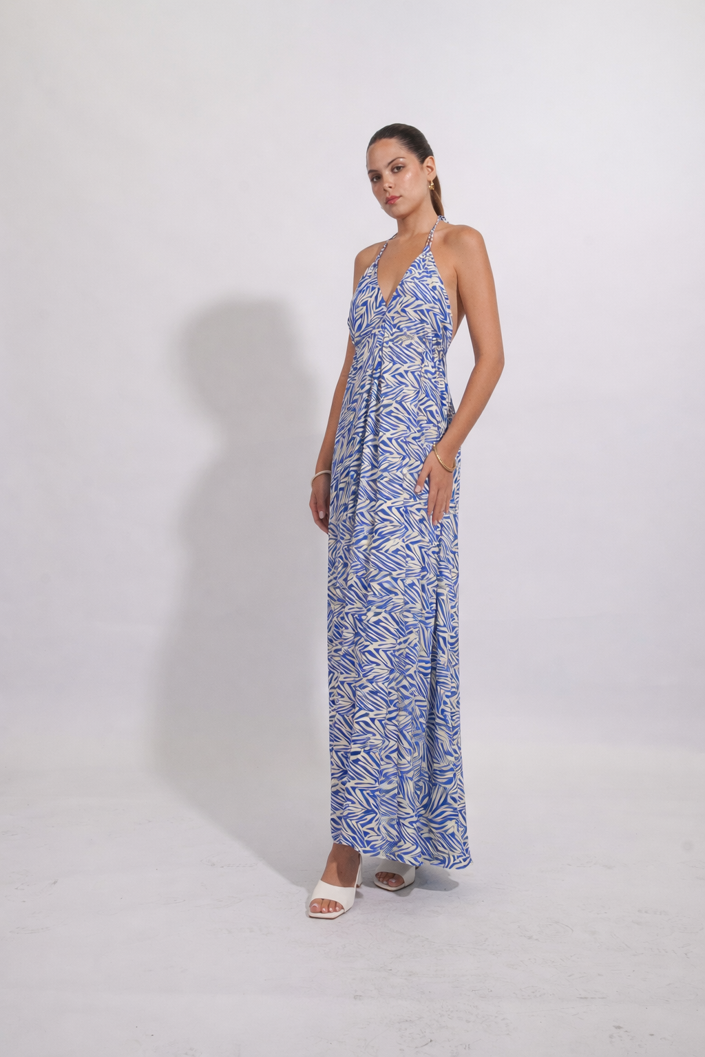 Vestido Tropical -Azul Eléctrico