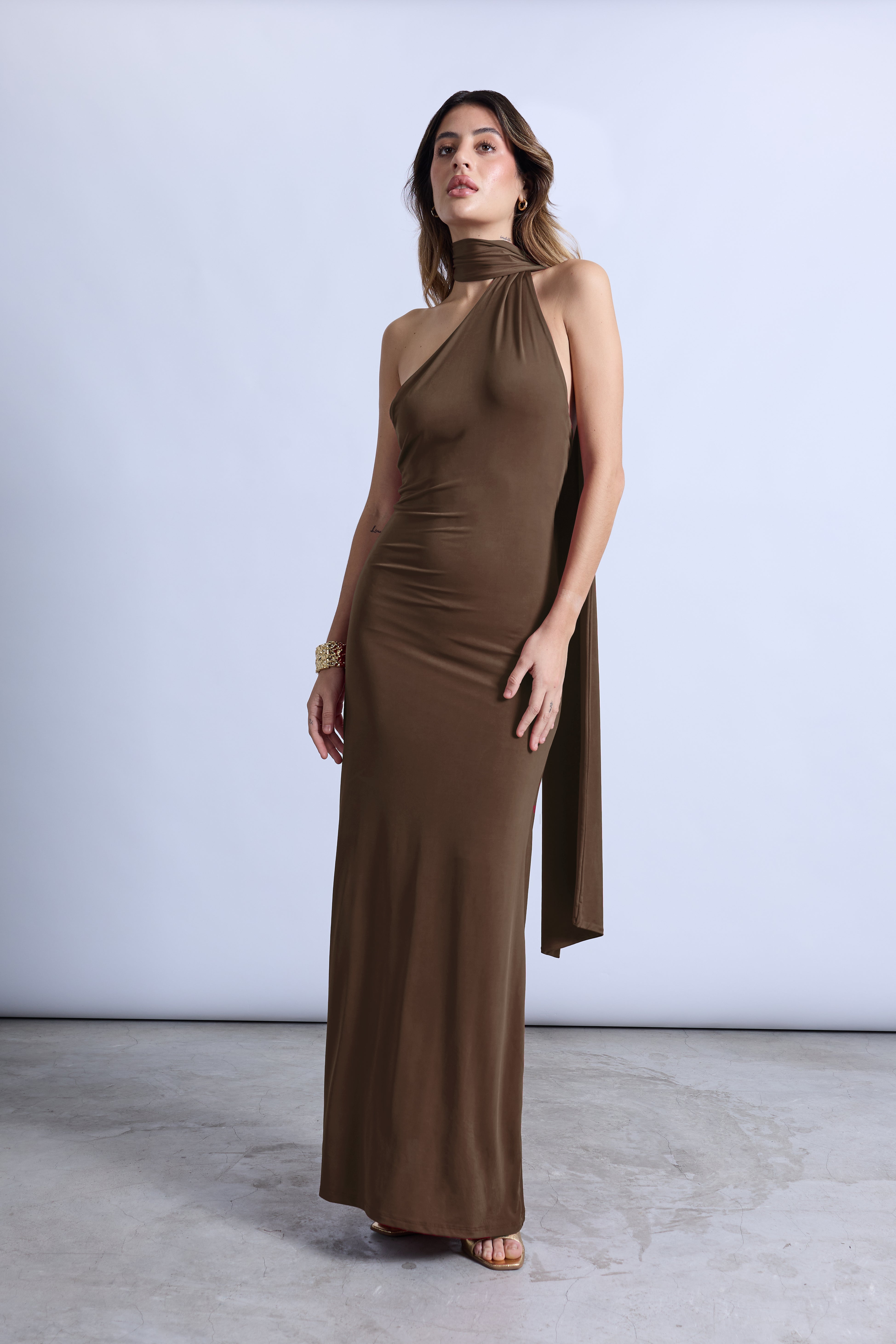 Vestido Atenas - Marrón