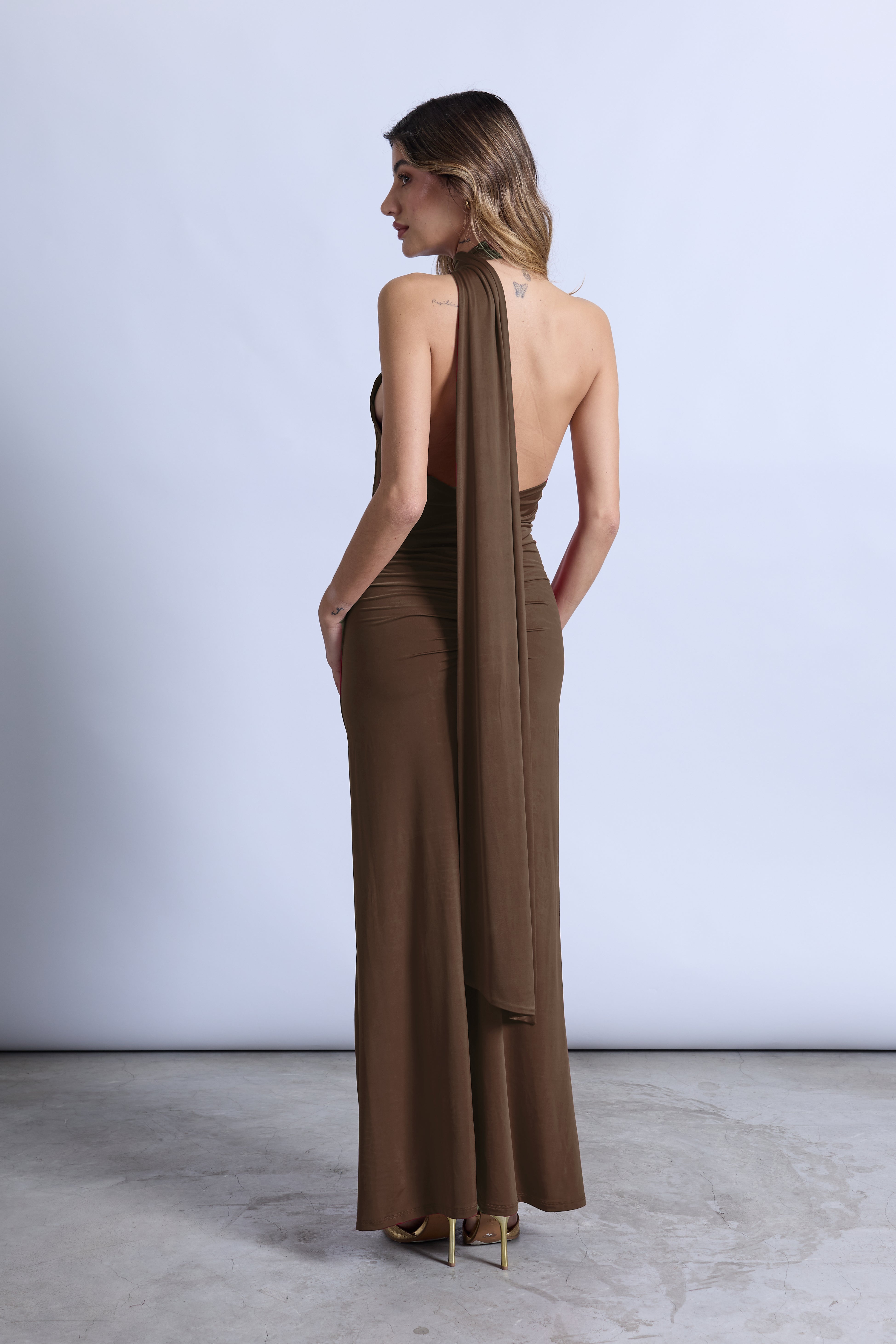 Vestido Atenas - Marrón