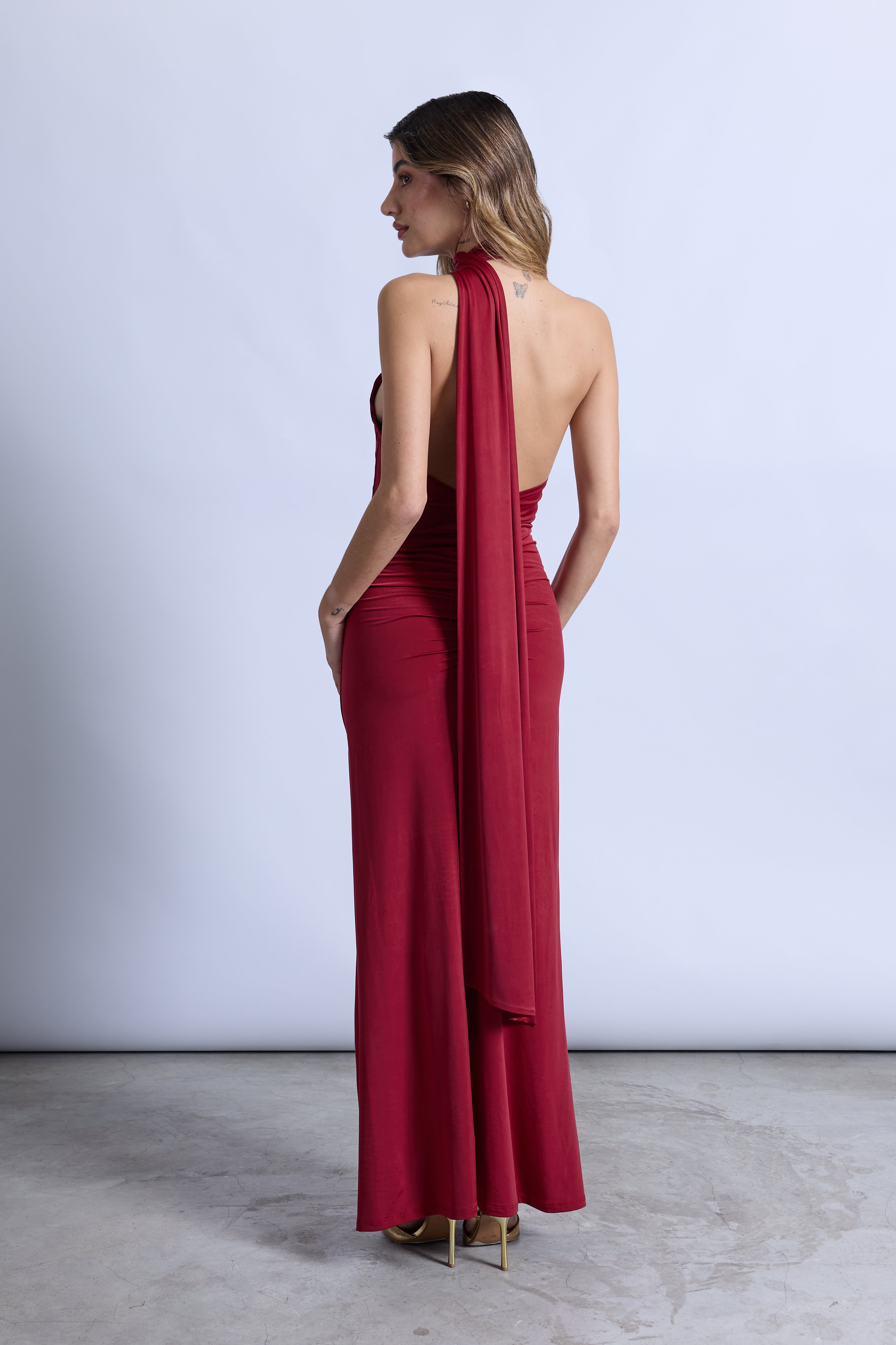 Vestido Atenas - Burgundy