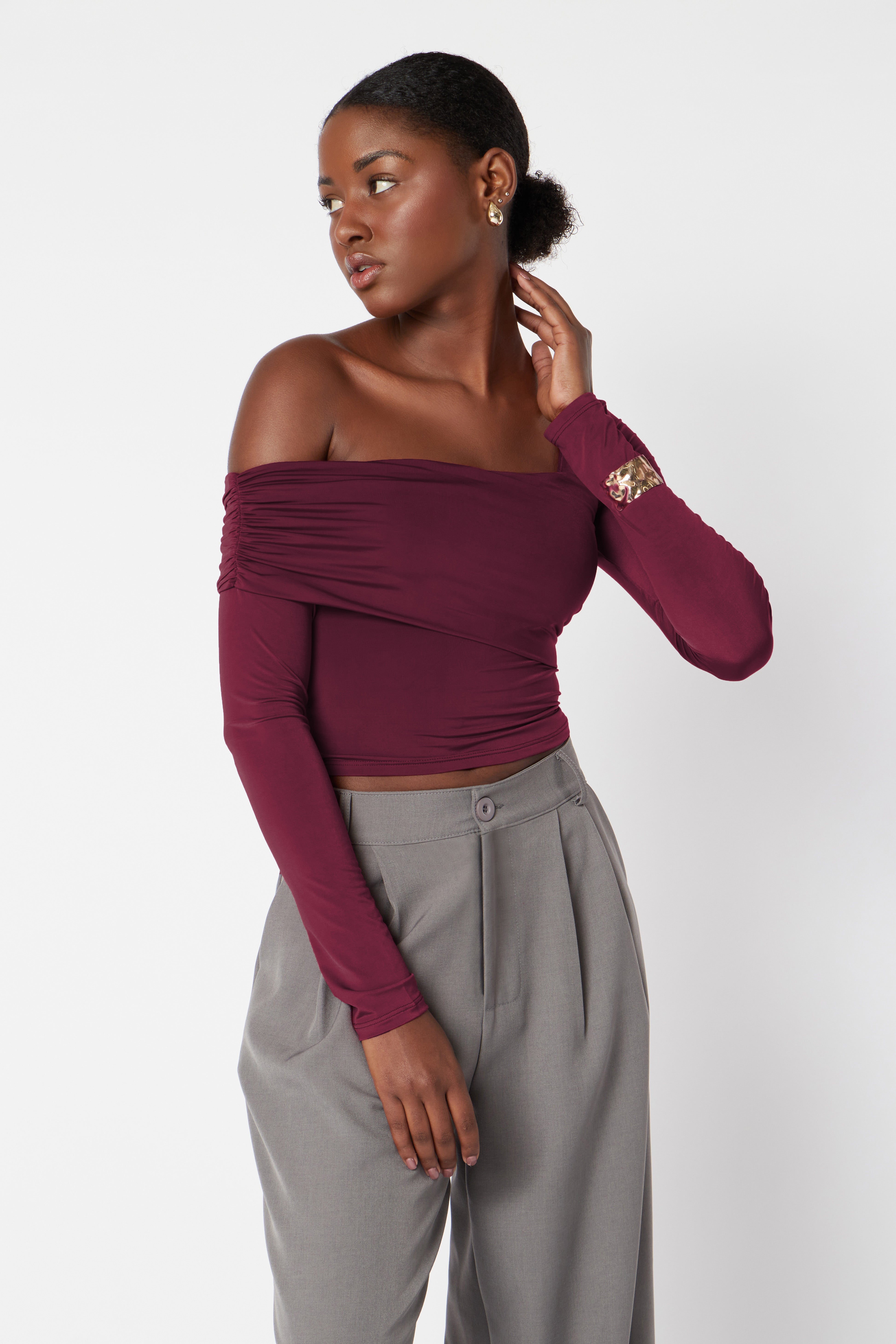 Top One Shoulder - Borgoña