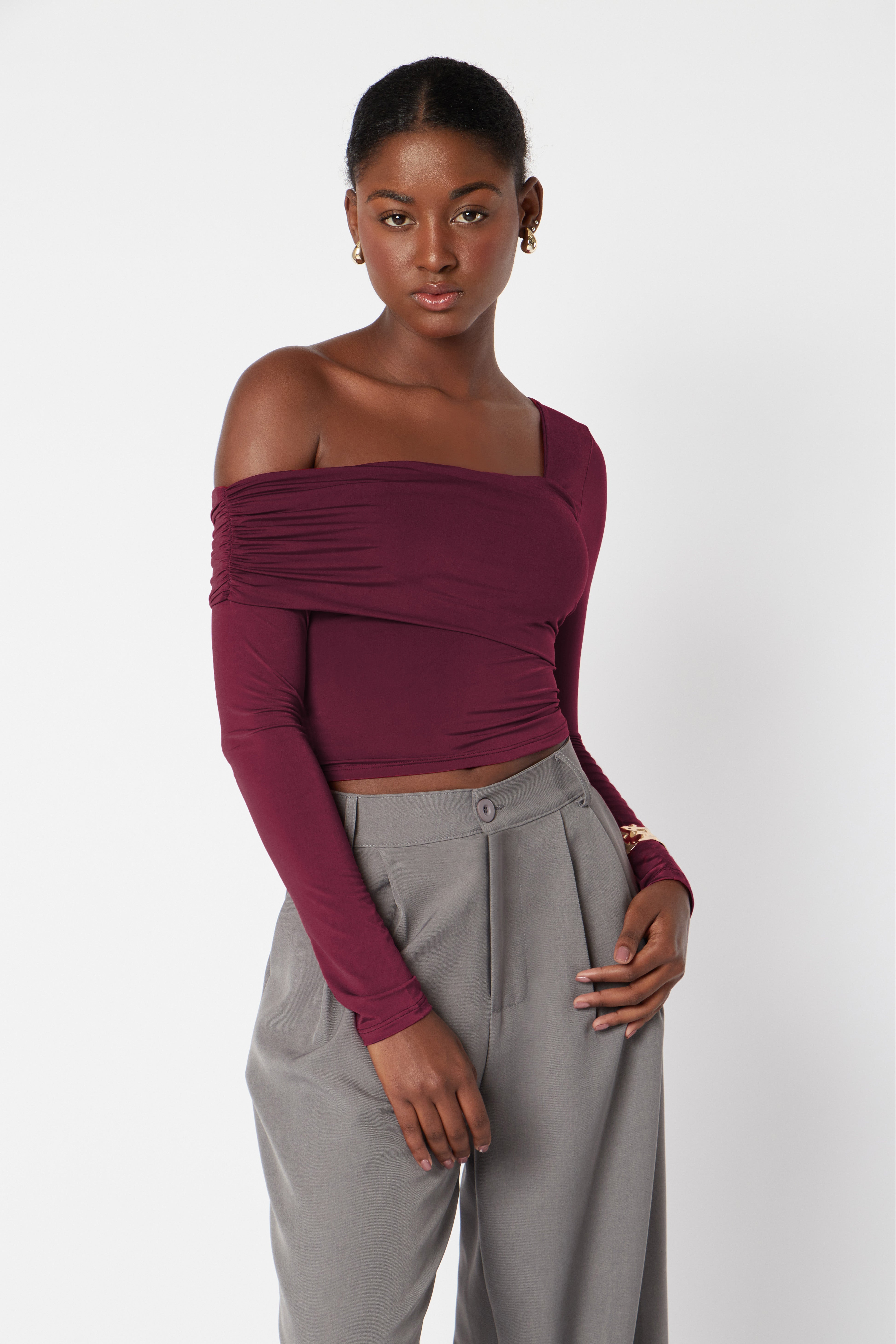 Top One Shoulder - Borgoña