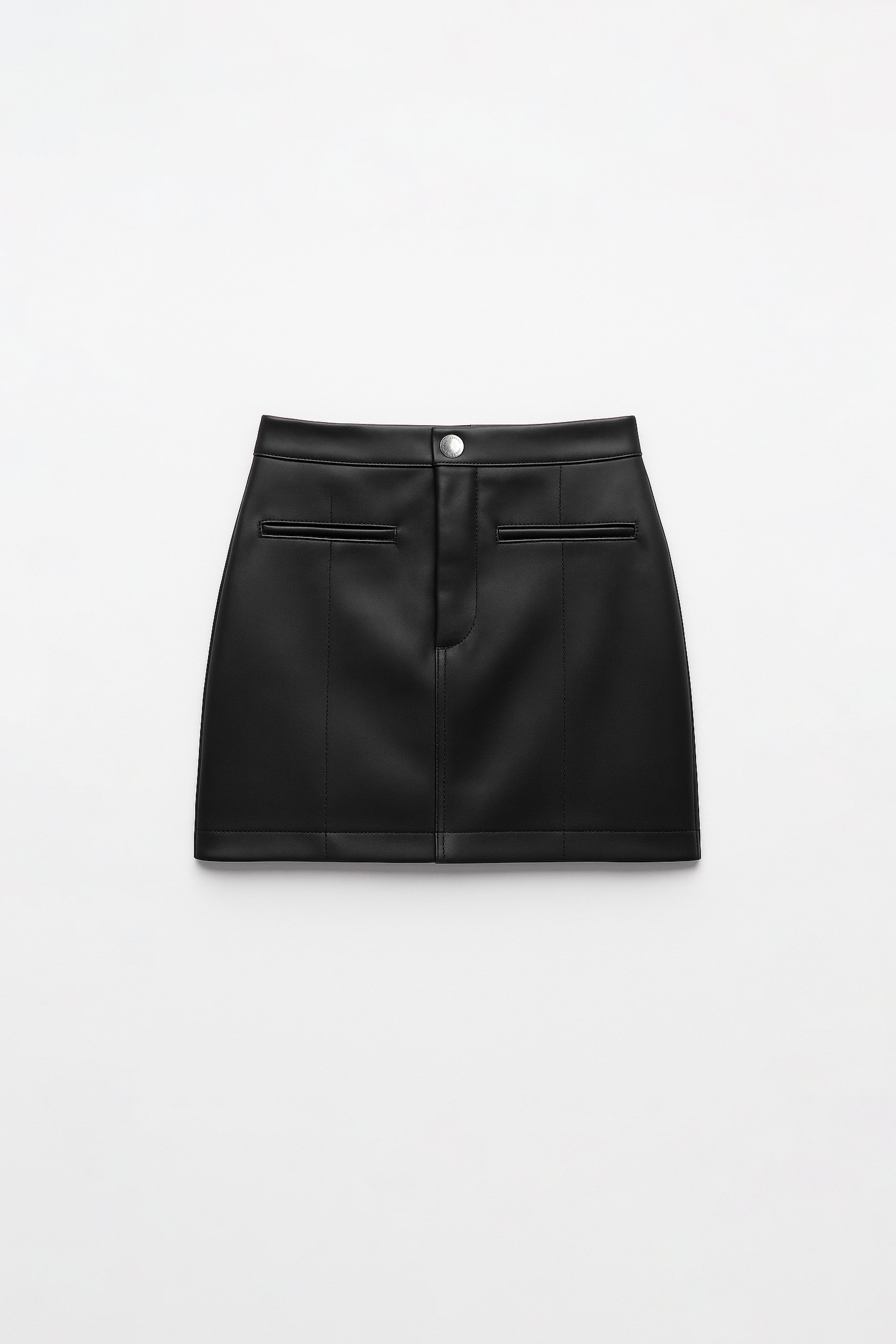 Falda Leather Mini - Negro