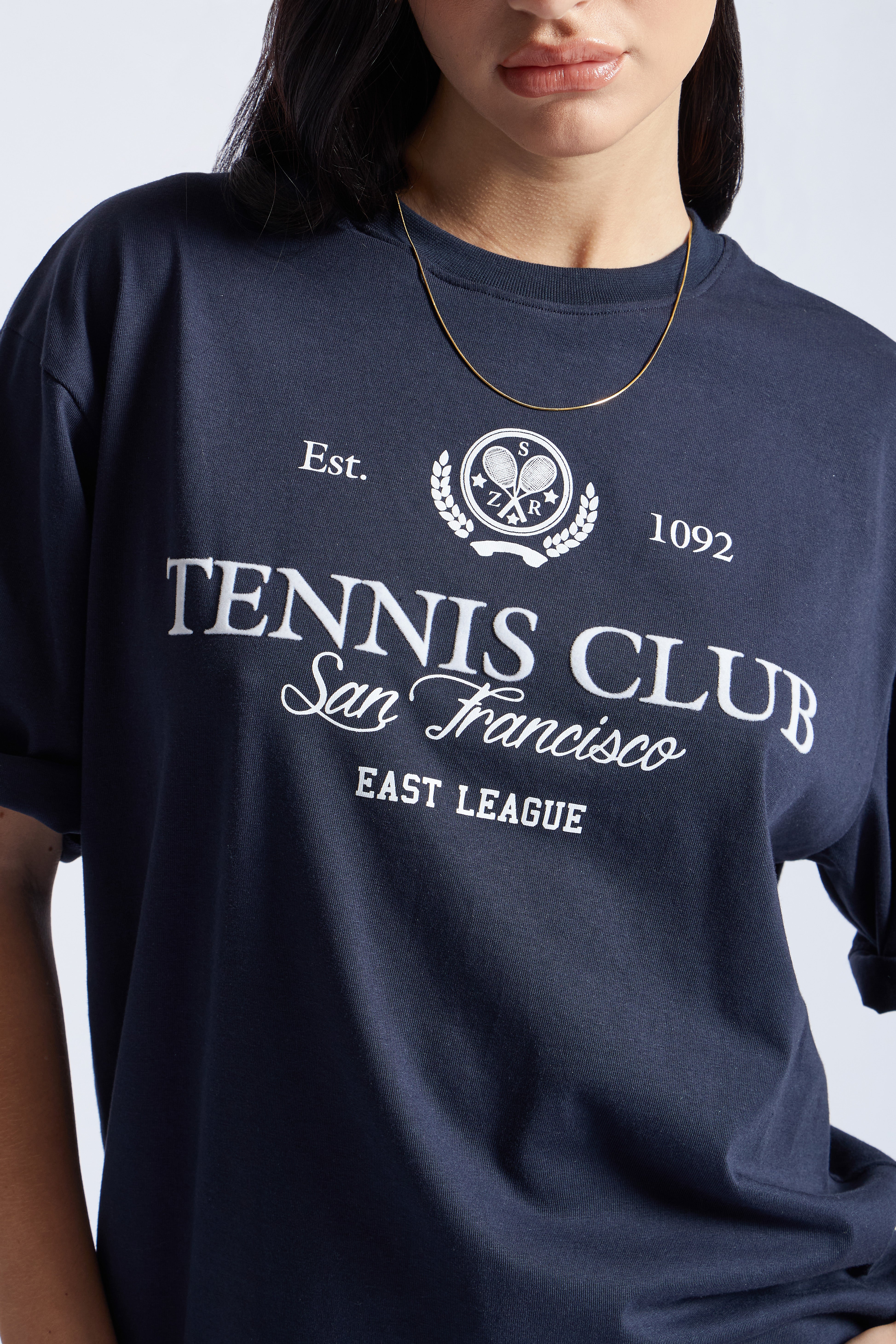 Polo Oversize Tee - Azul