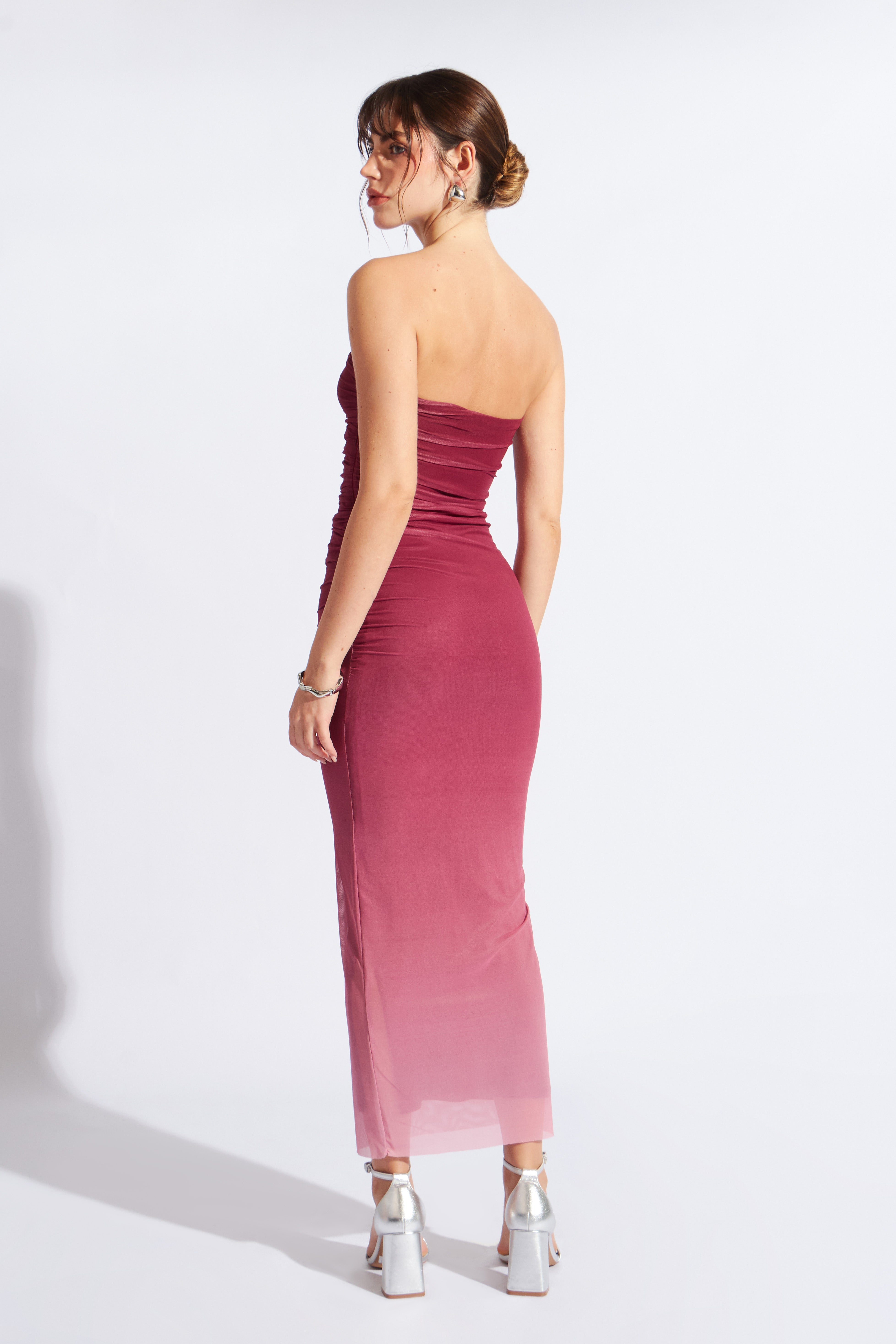 Vestido Capri Ombré - Vino degradé
