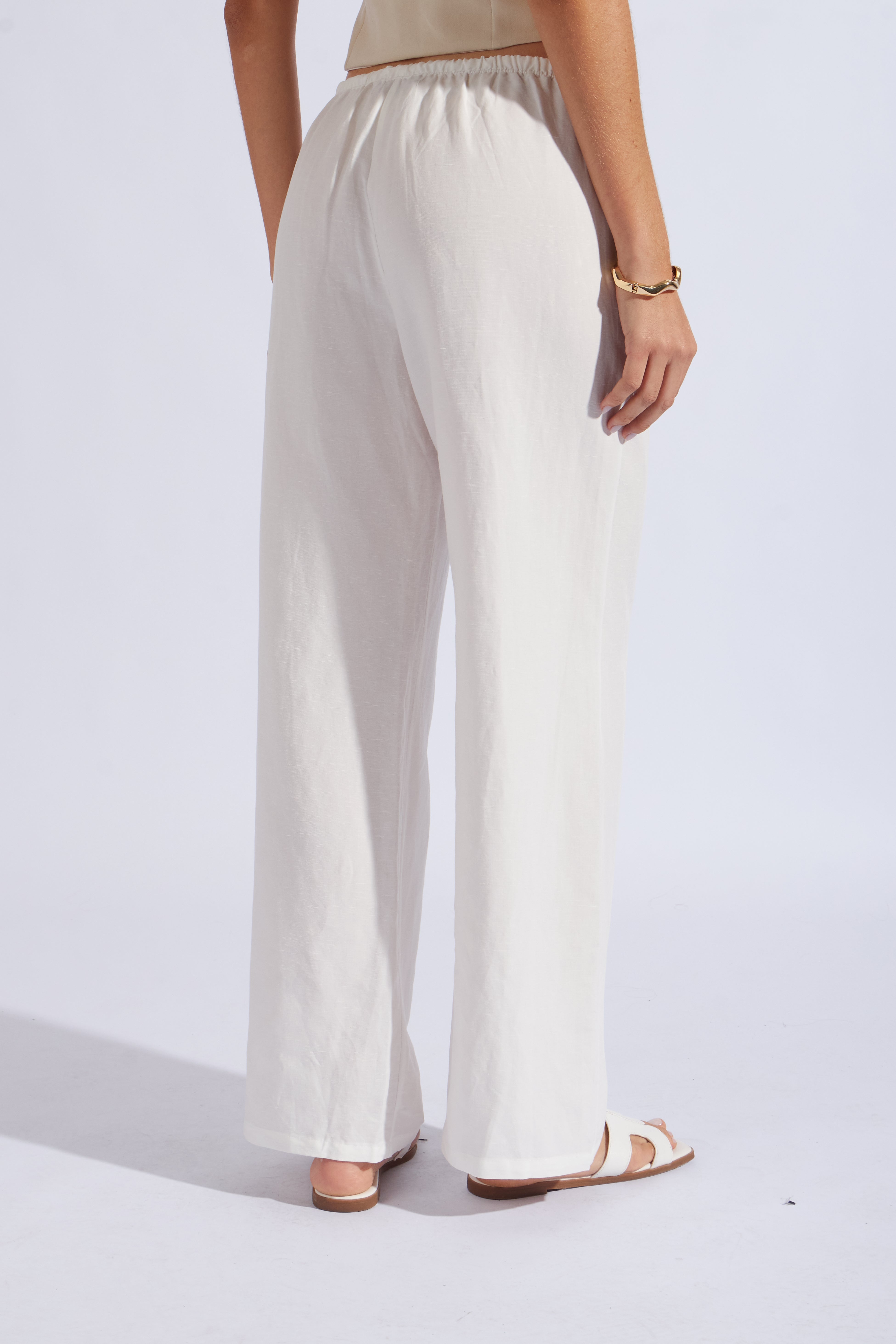 Pantalón Comfy Lino - Perla