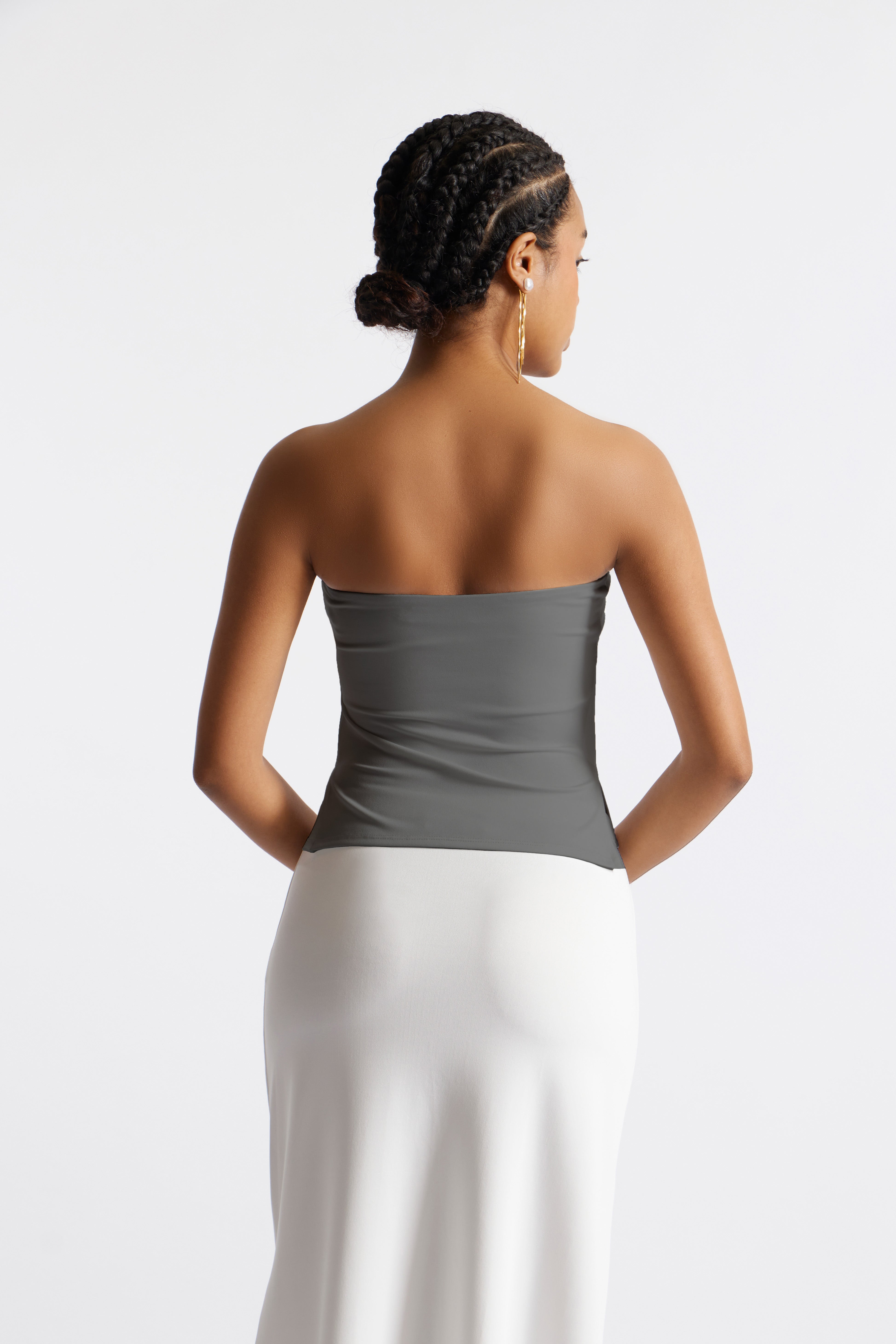 Top Strapples Recto - Gris