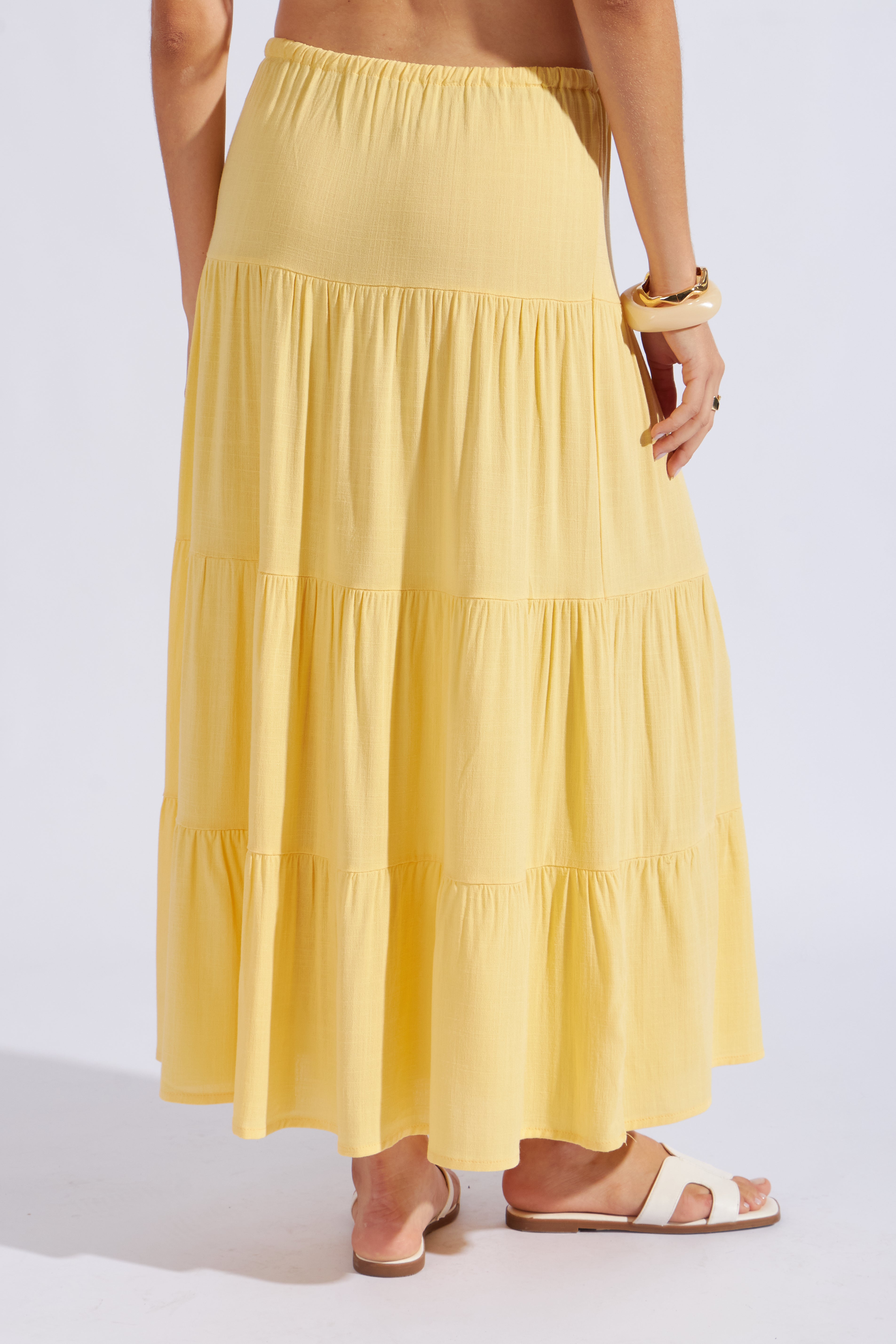 Falda Larga 3 Tiempos - Amarillo