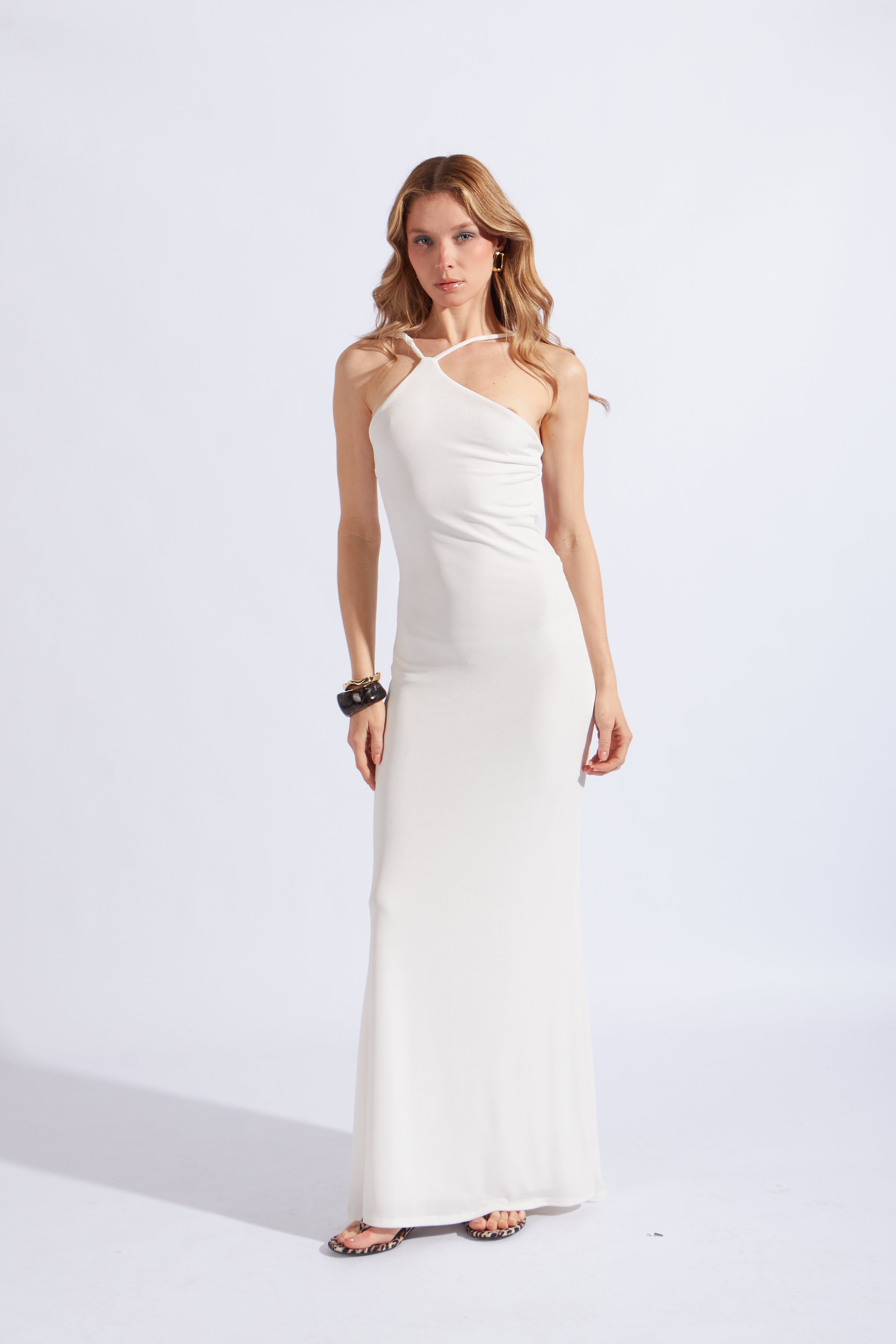 Vestido Largo Tirantes - Perla