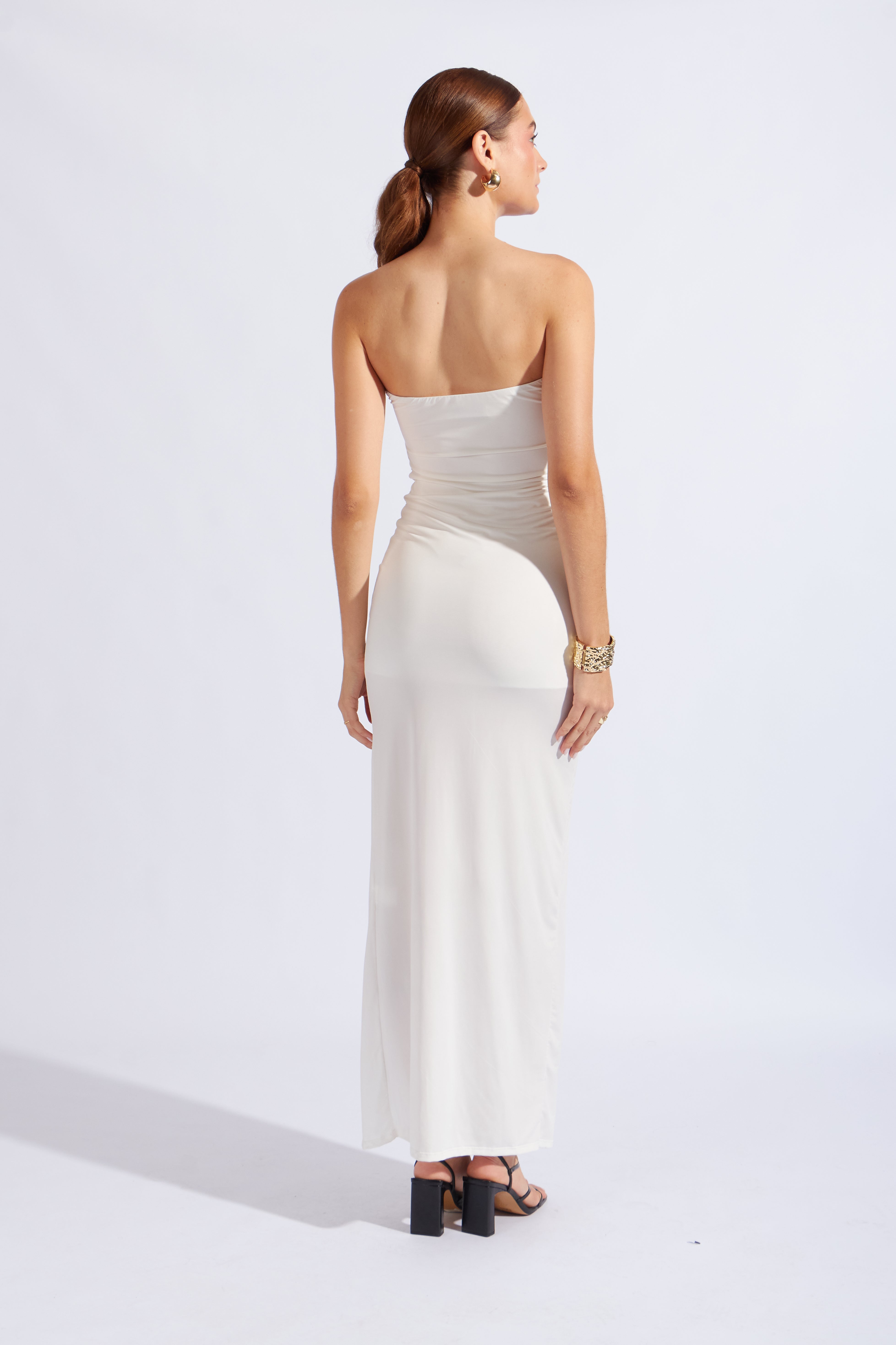 Vestido Largo Abertura - Perla