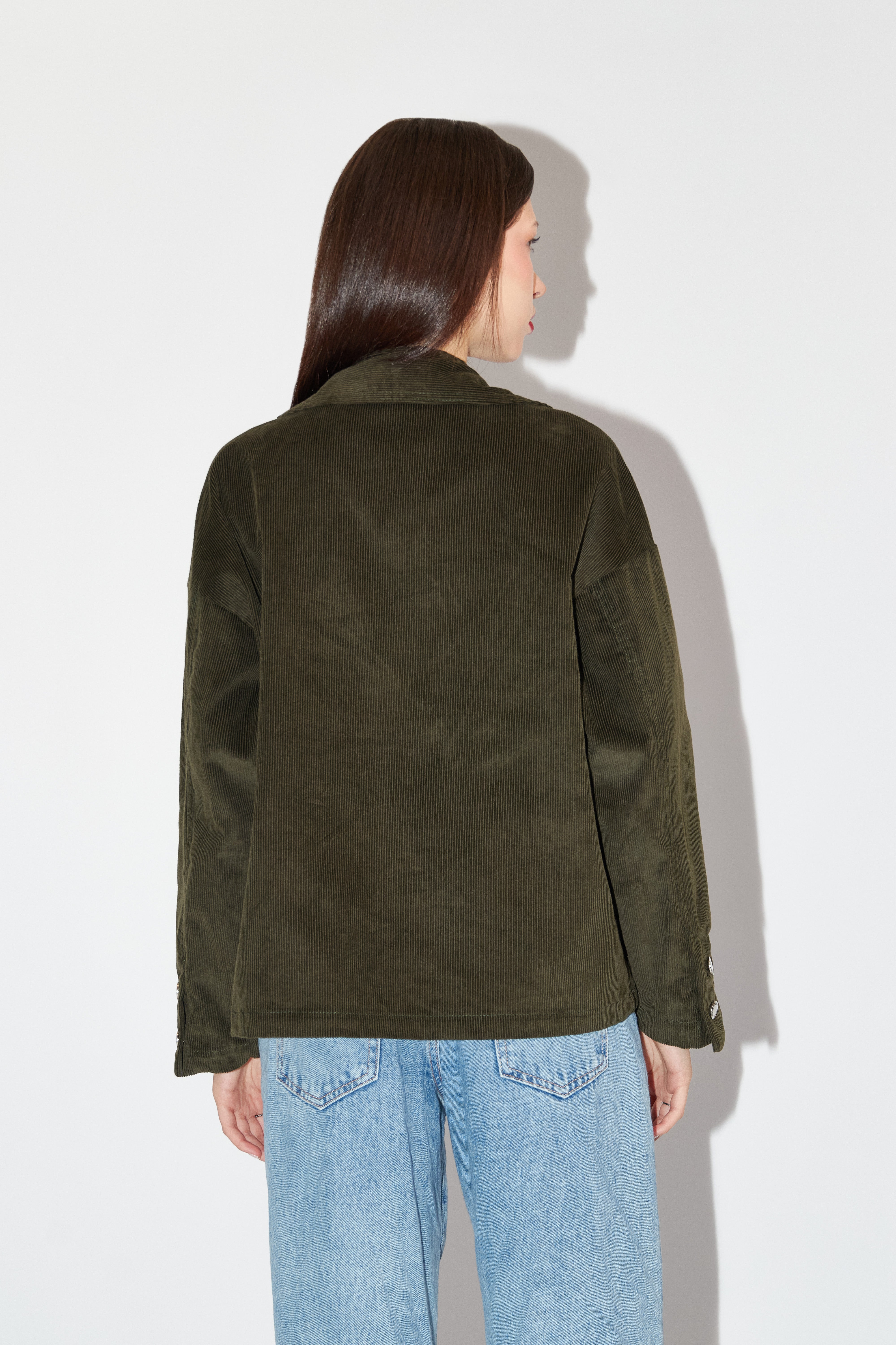 Casaca Corduroy Bolsillos - Verde Militar