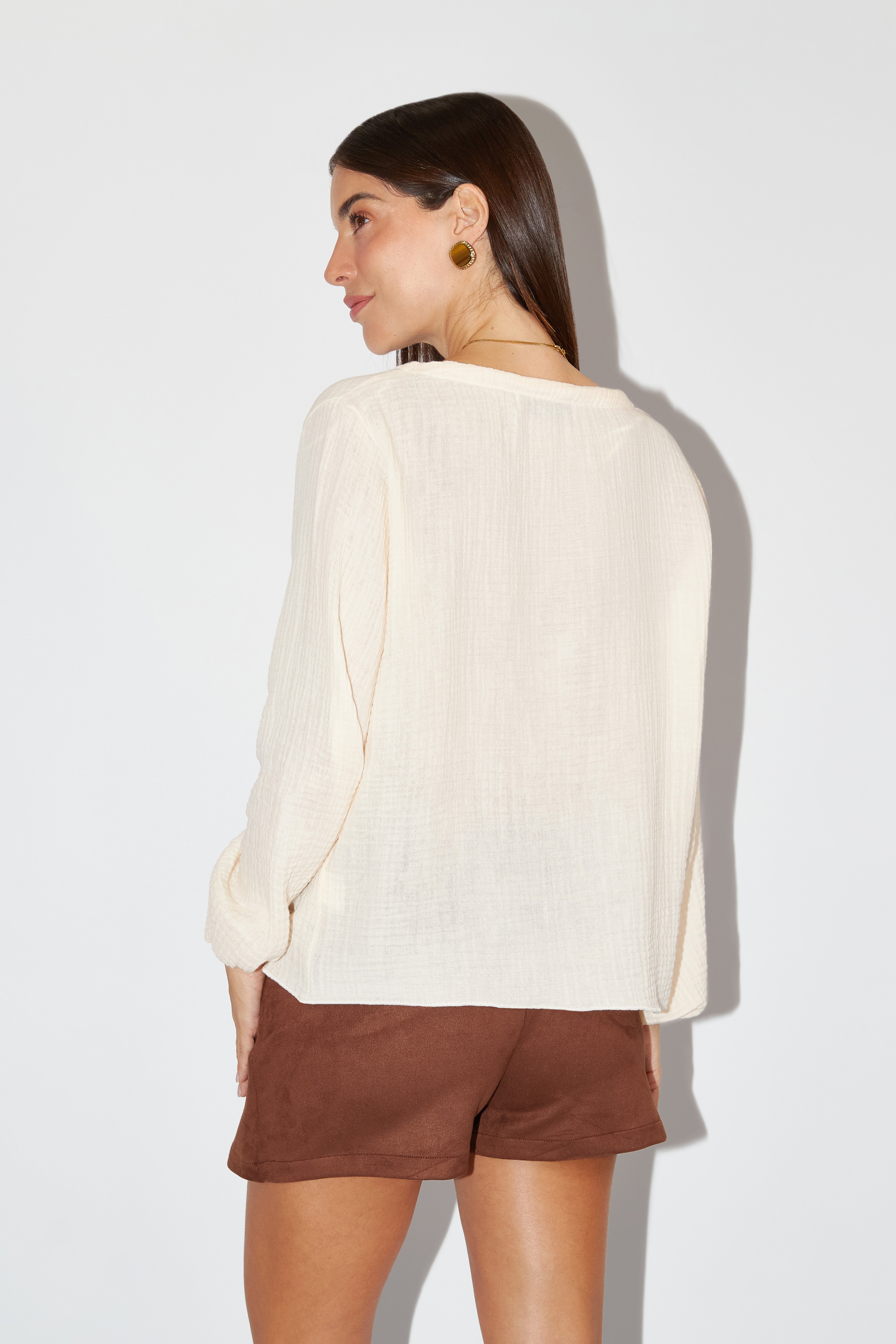Blusa Boho - Ecru