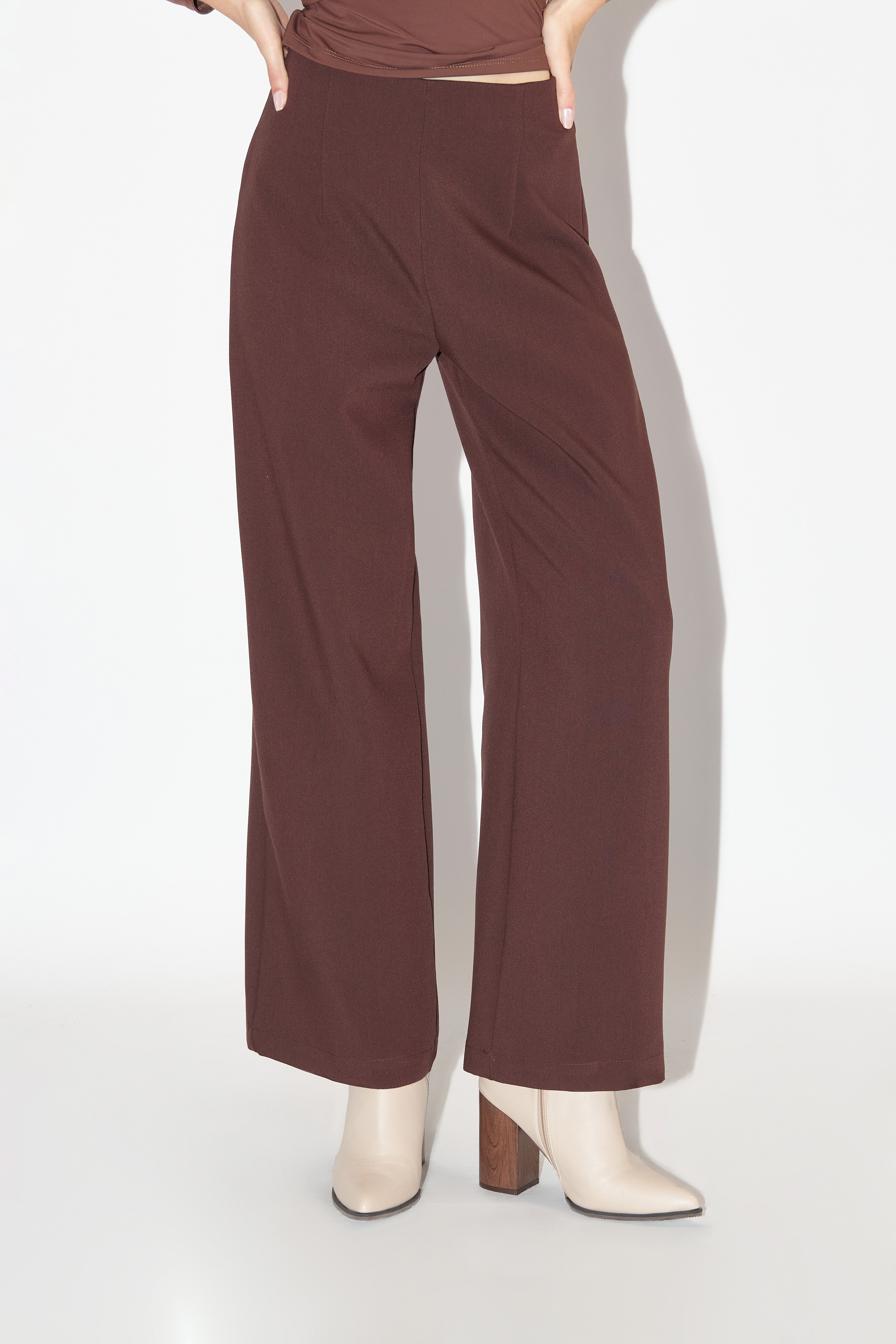 Pantalón Tiro Alto - Marrón