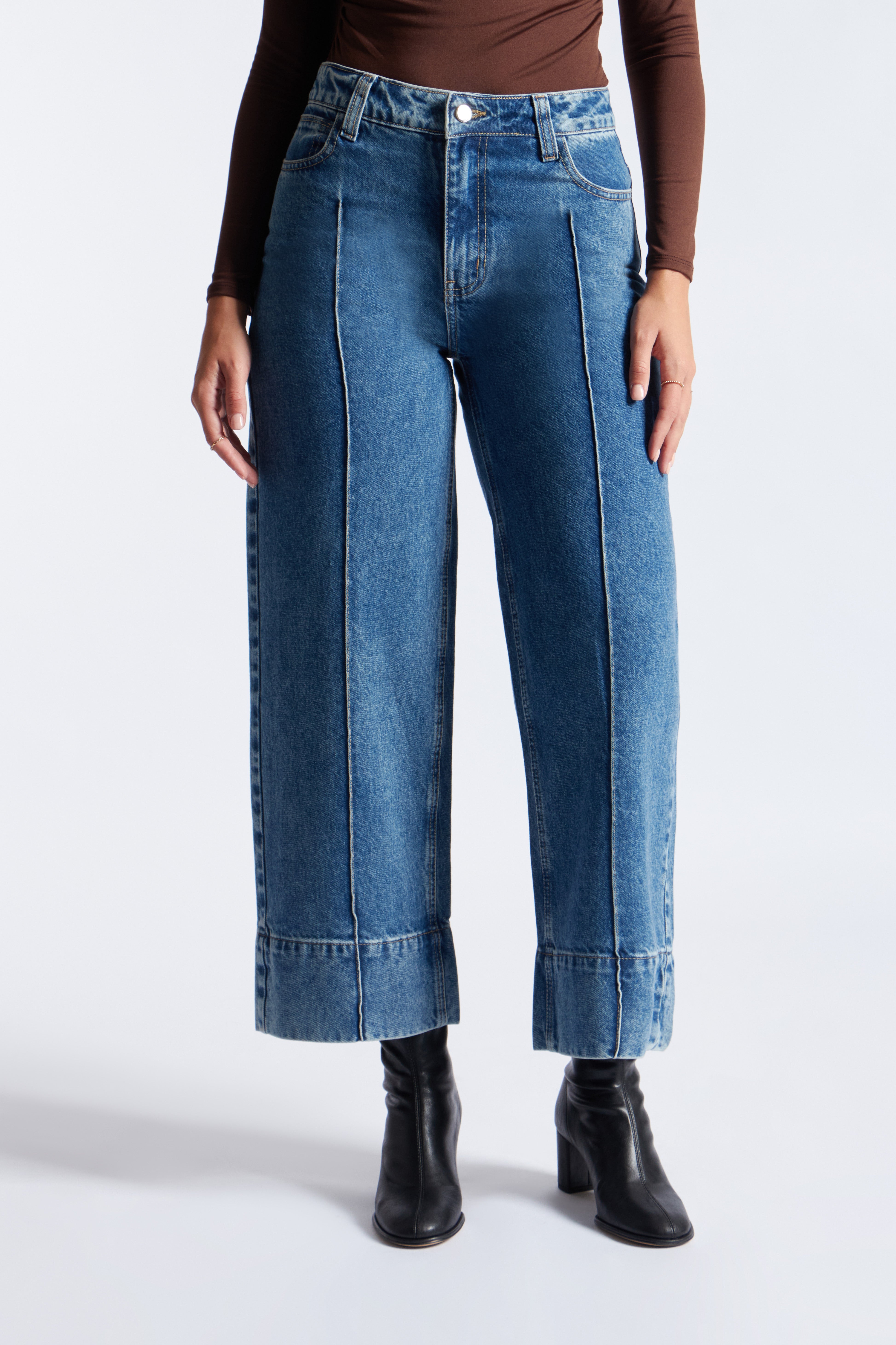 Pantalón Denim Wide Leg - Celeste