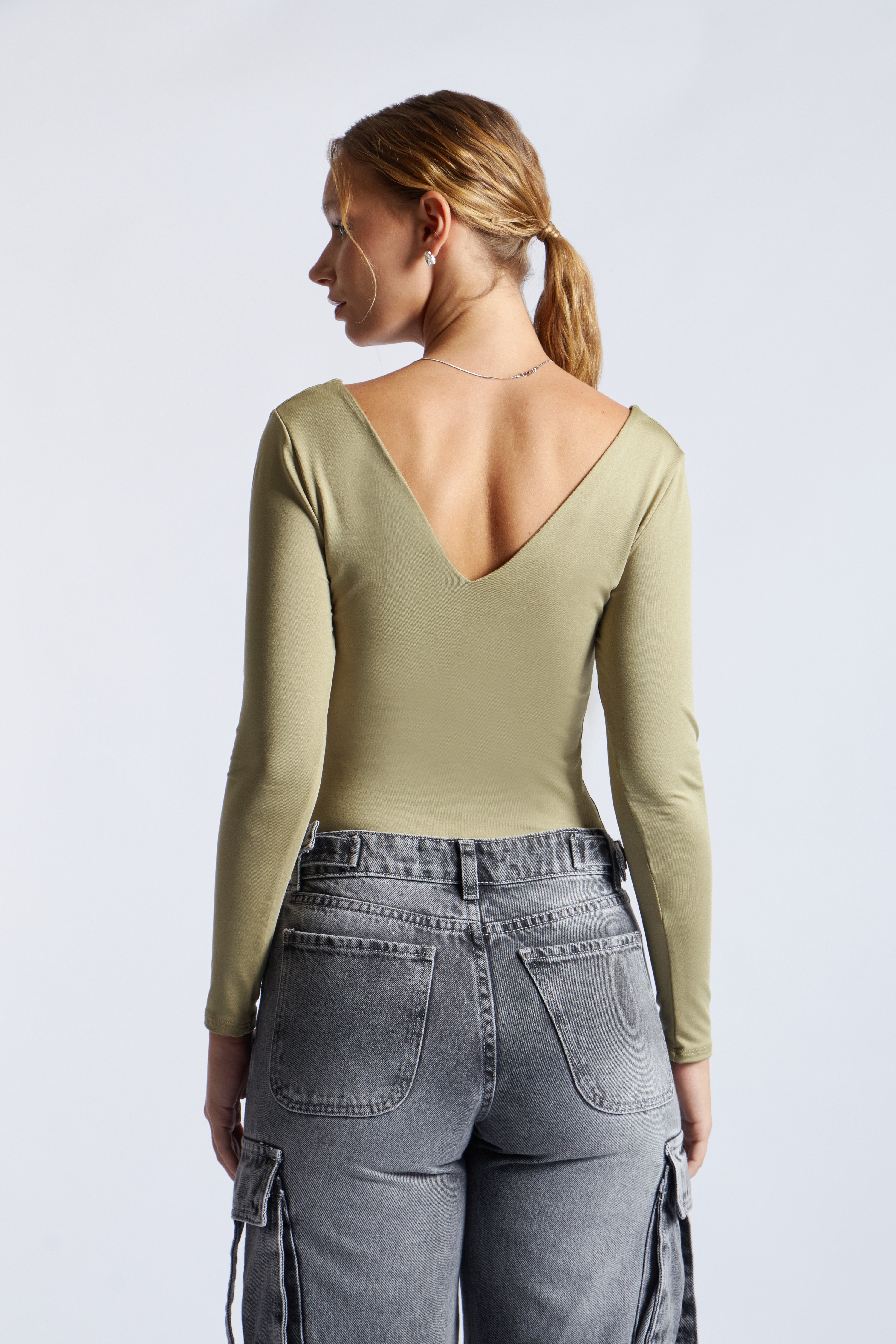 Body Escote V - Verde