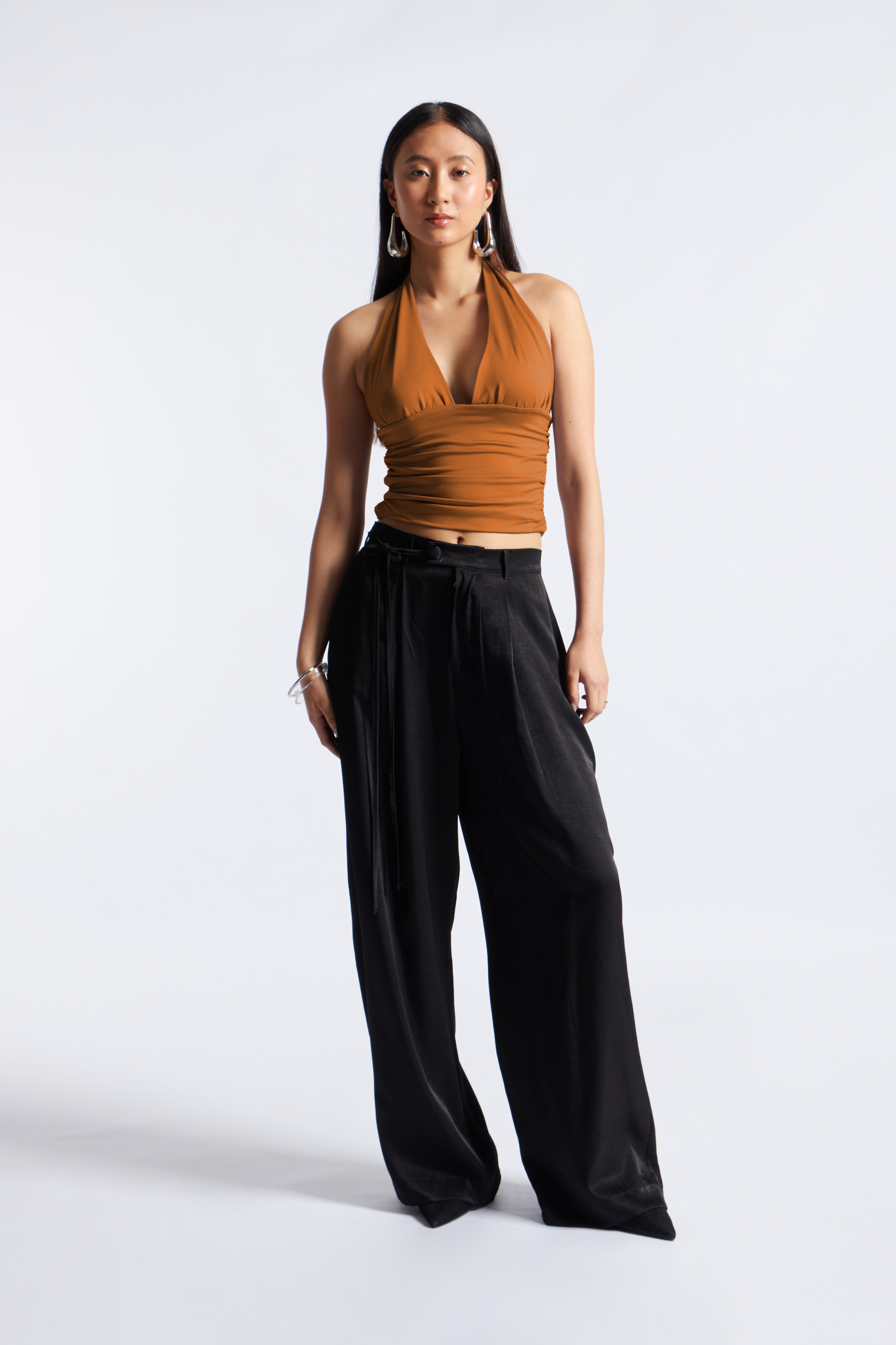 Top Tirantes Halter - Camello