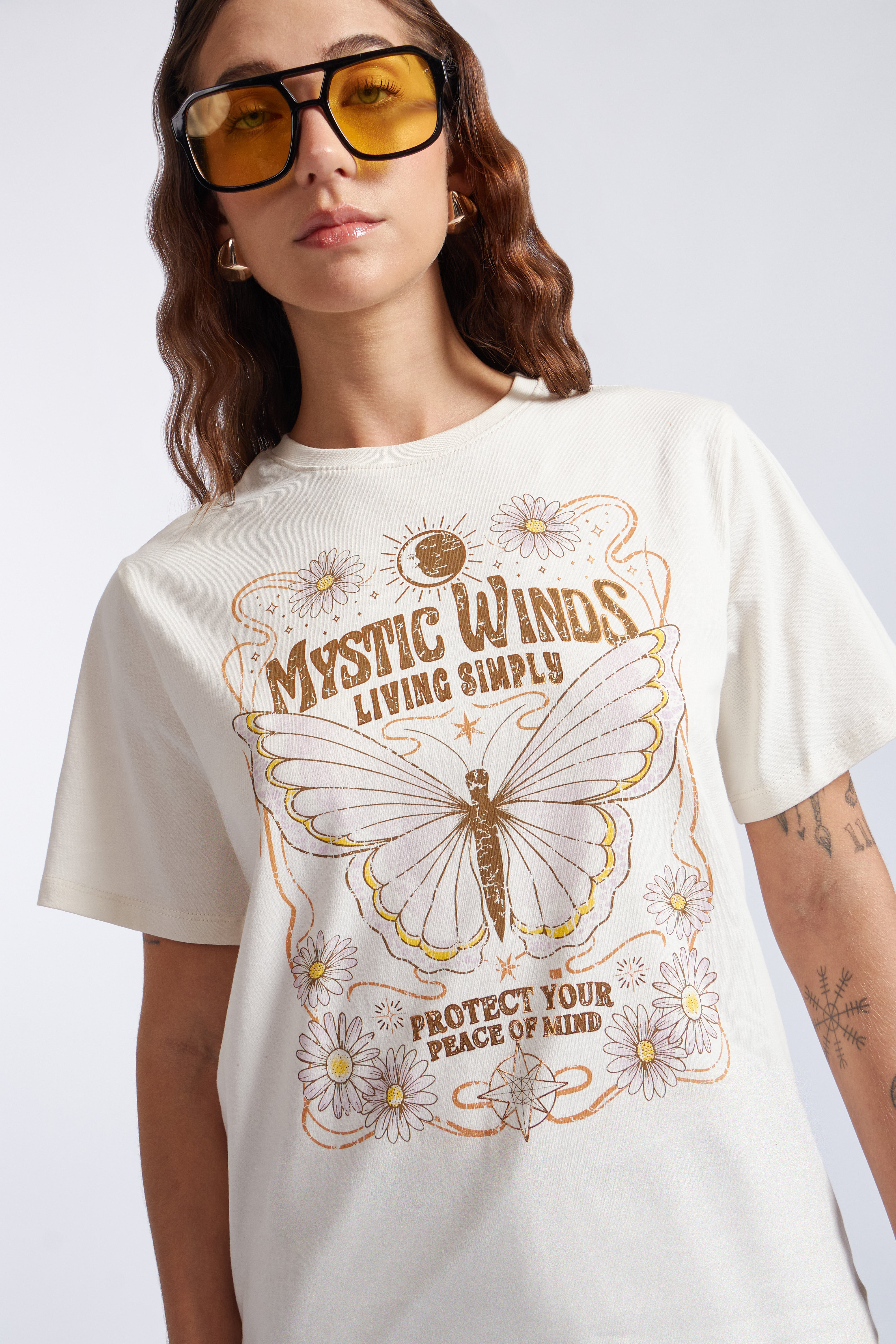 Polo Oversize Graphic Tee - Ivory