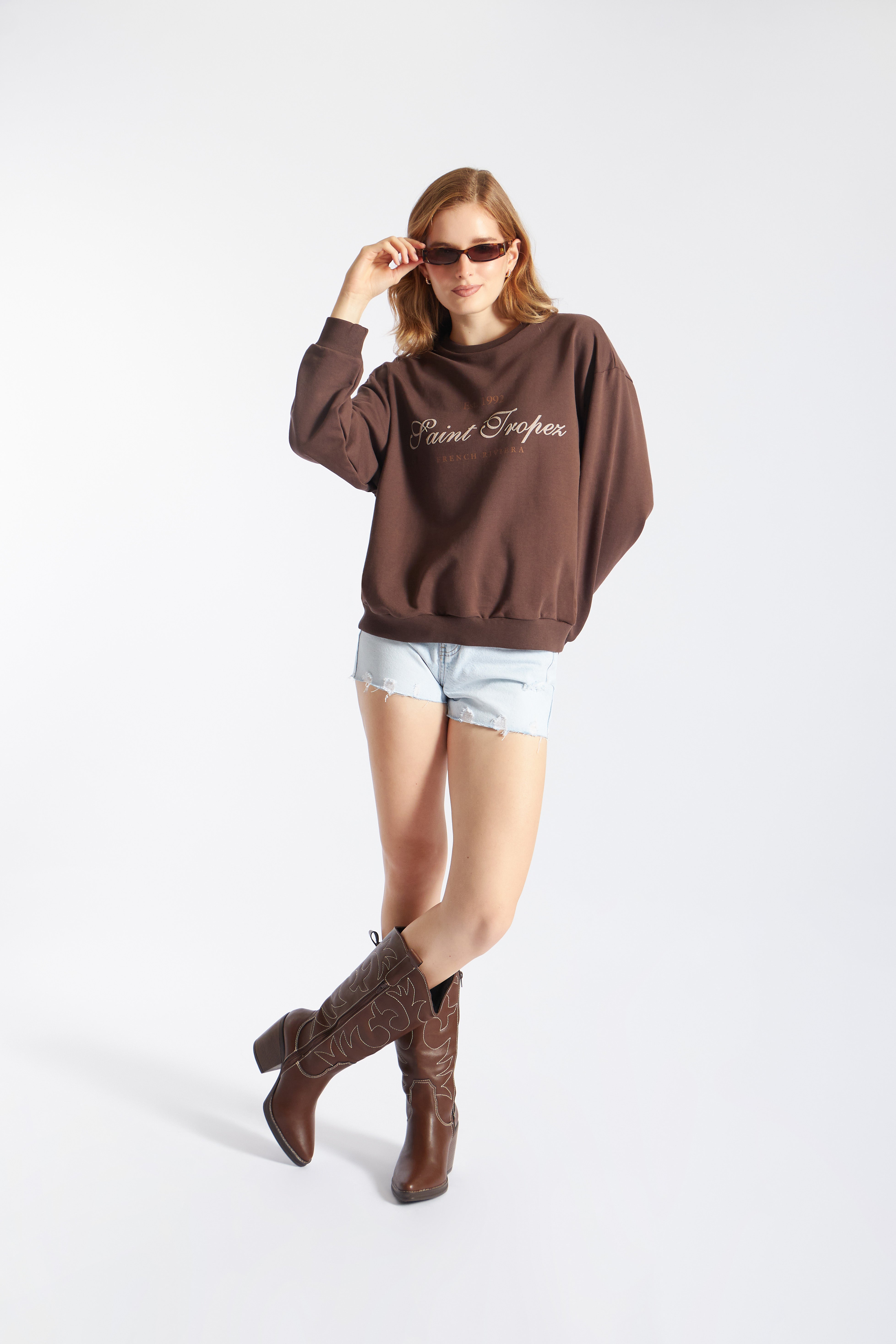 Sweatshirt Varsity - Marrón