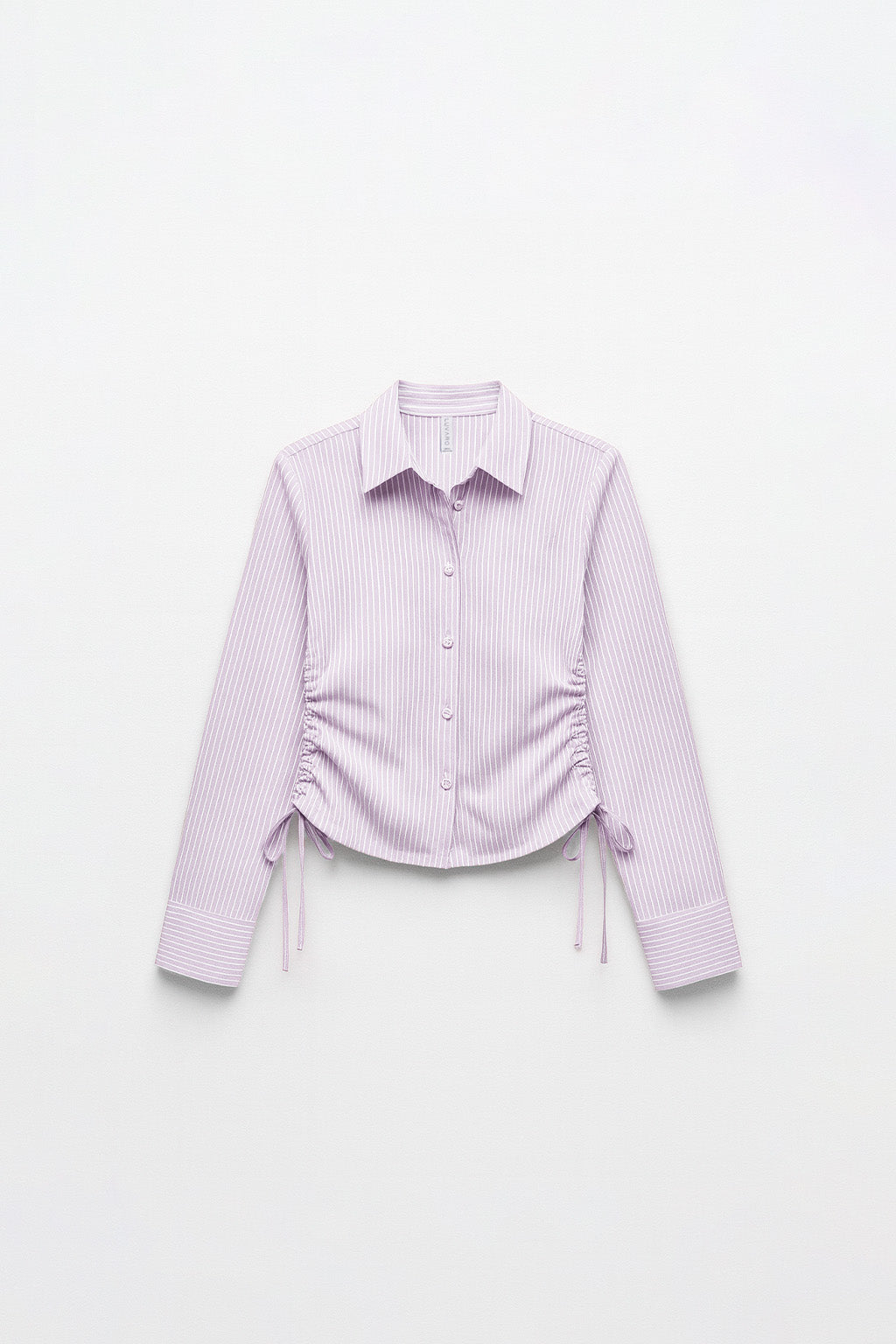 Blusa Manga Larga Frunces - Rayas Vino