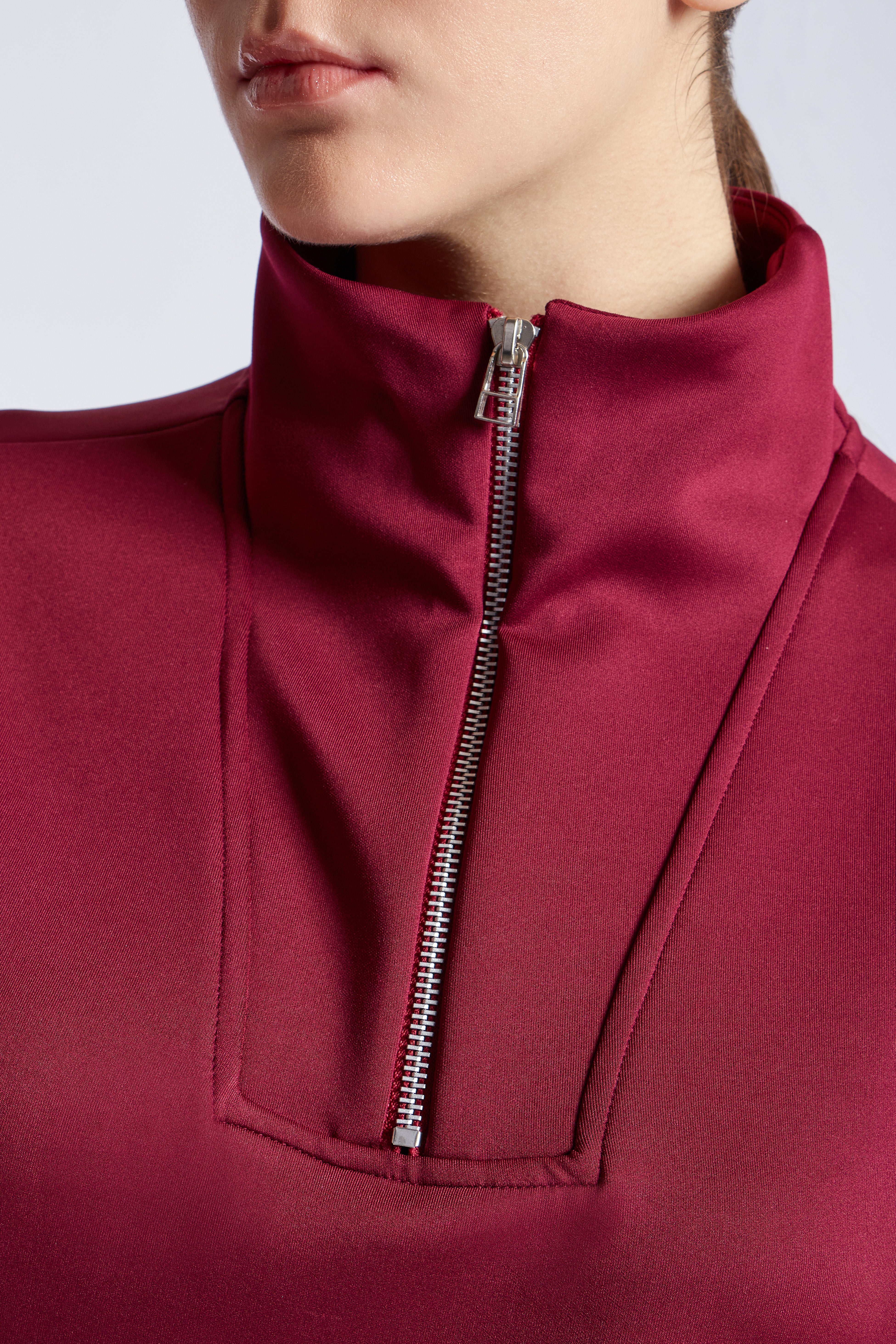 Cremallera Sweatshirt - Guinda