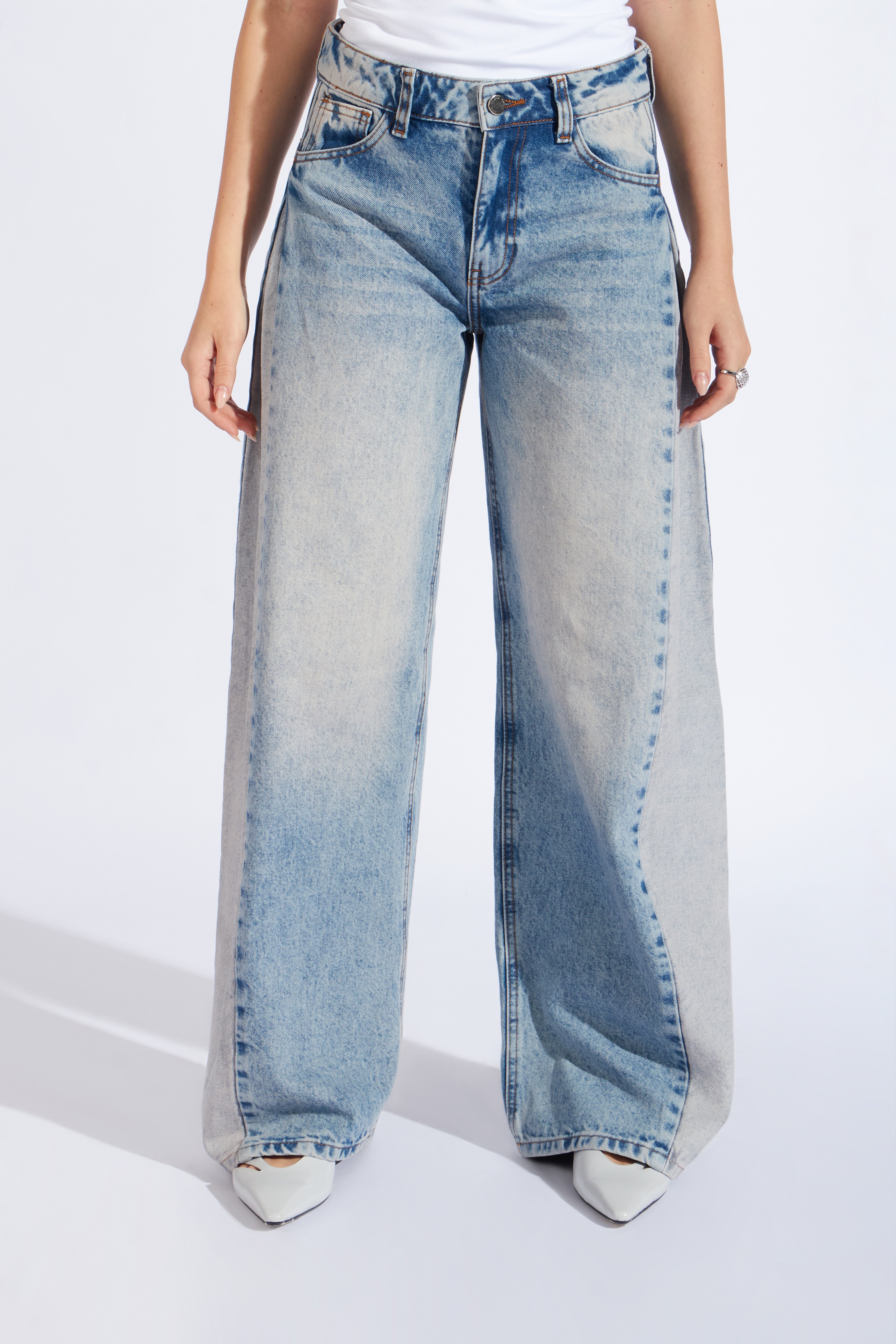 Pantalón Denim Godet - Bleach