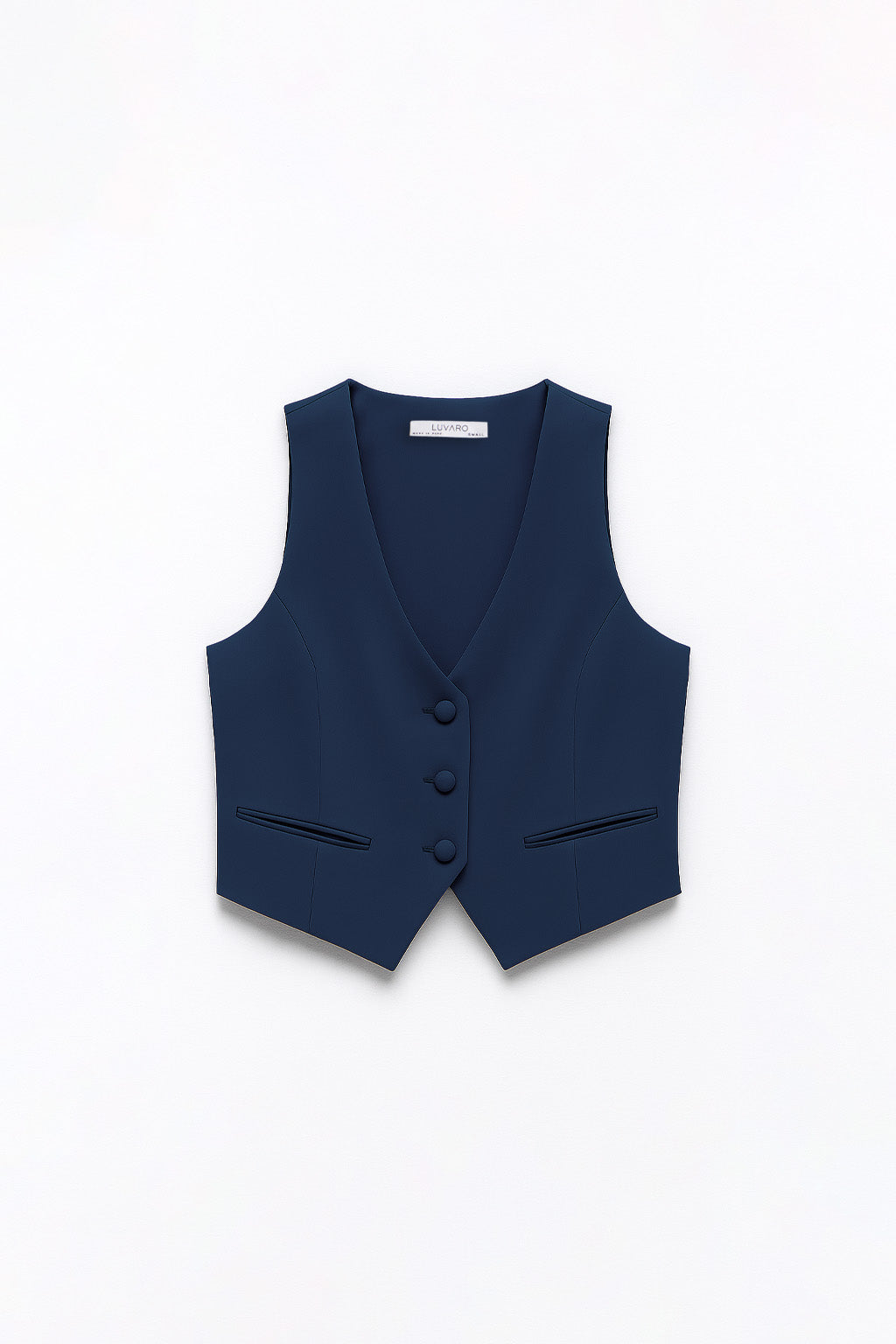 Chaleco Estructura Cropped - Azul