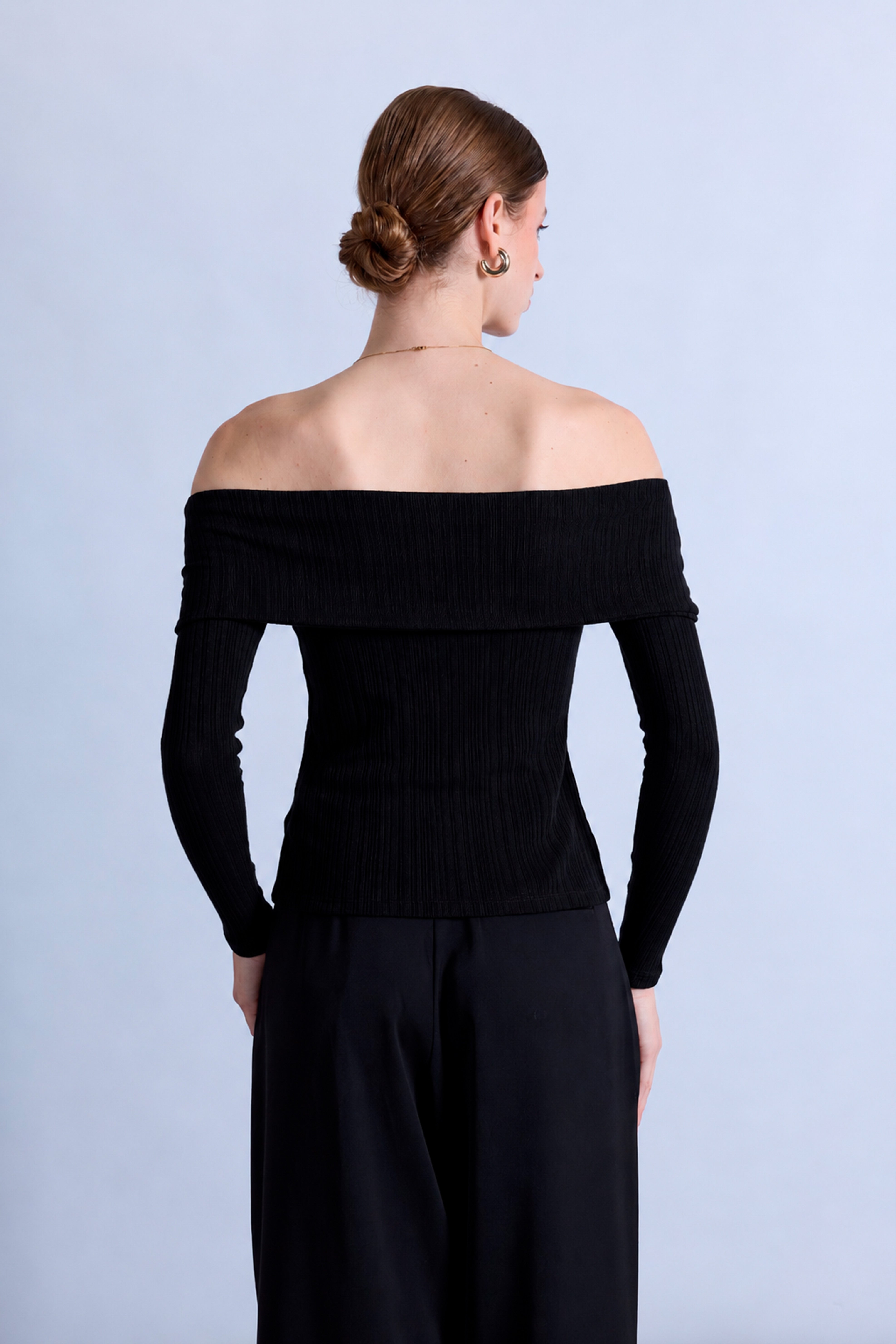 Sweater Off Shoulder - Negro