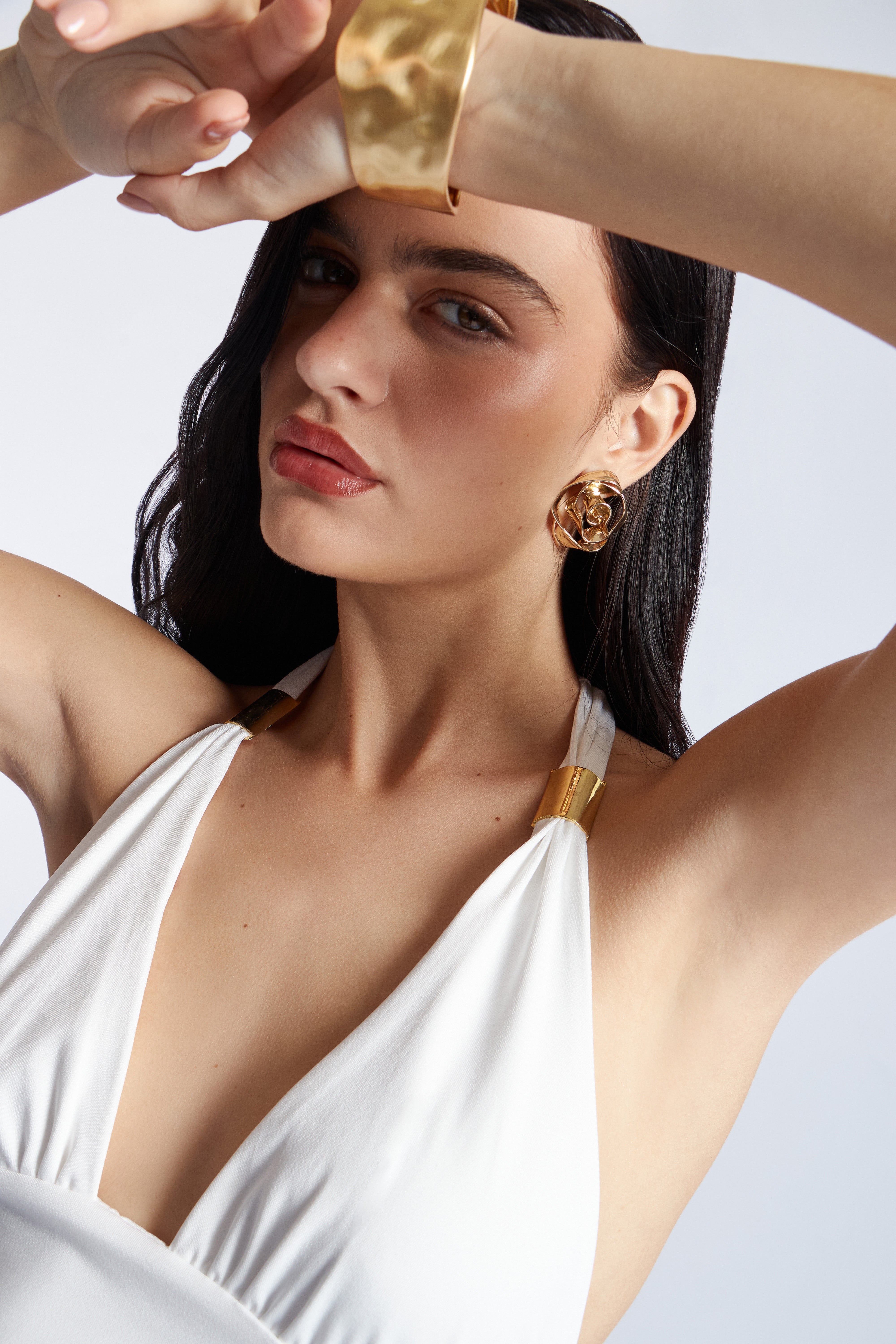 Top Halter con Adorno - Perla
