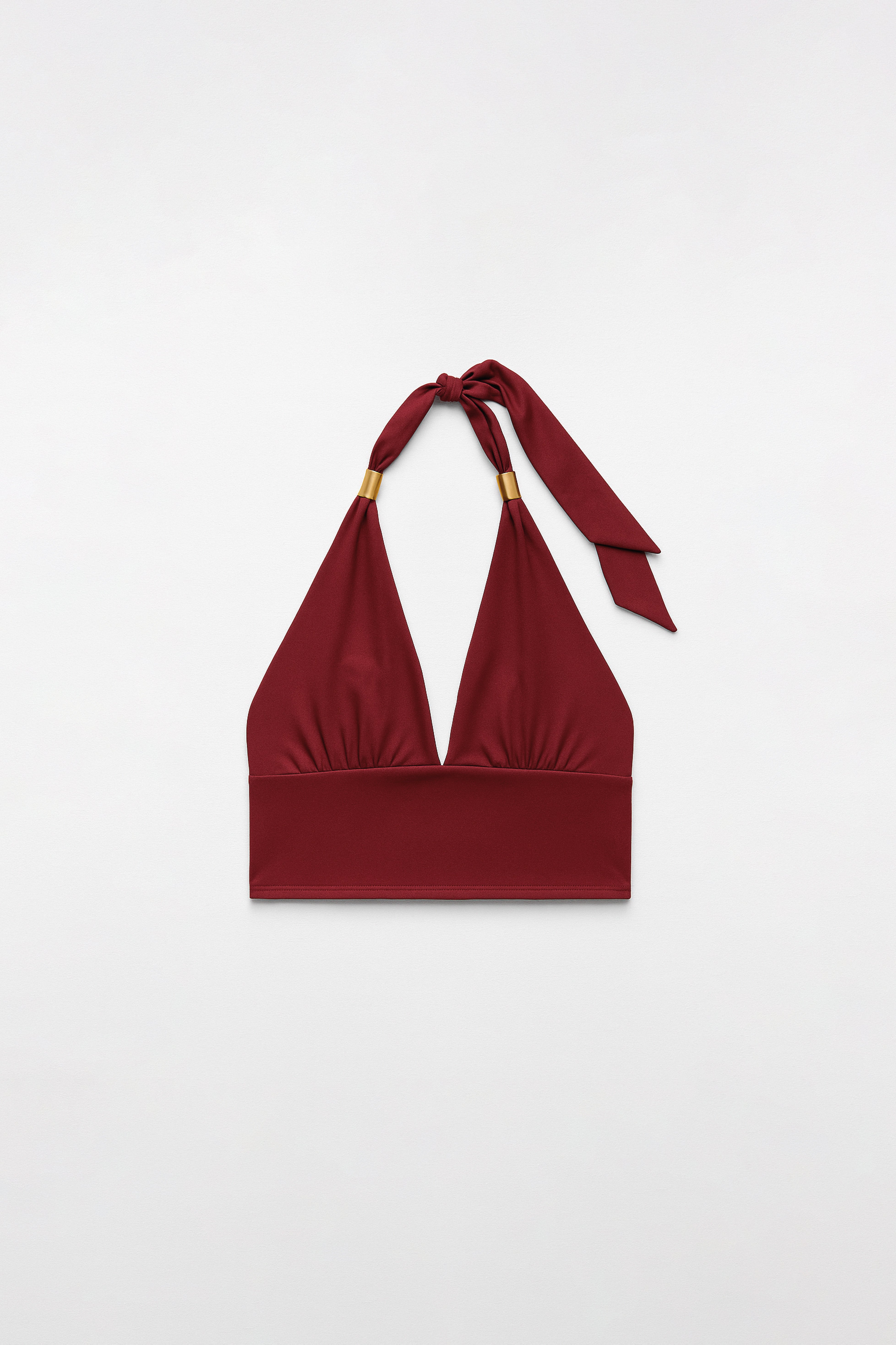Top Halter con Adorno - Vino
