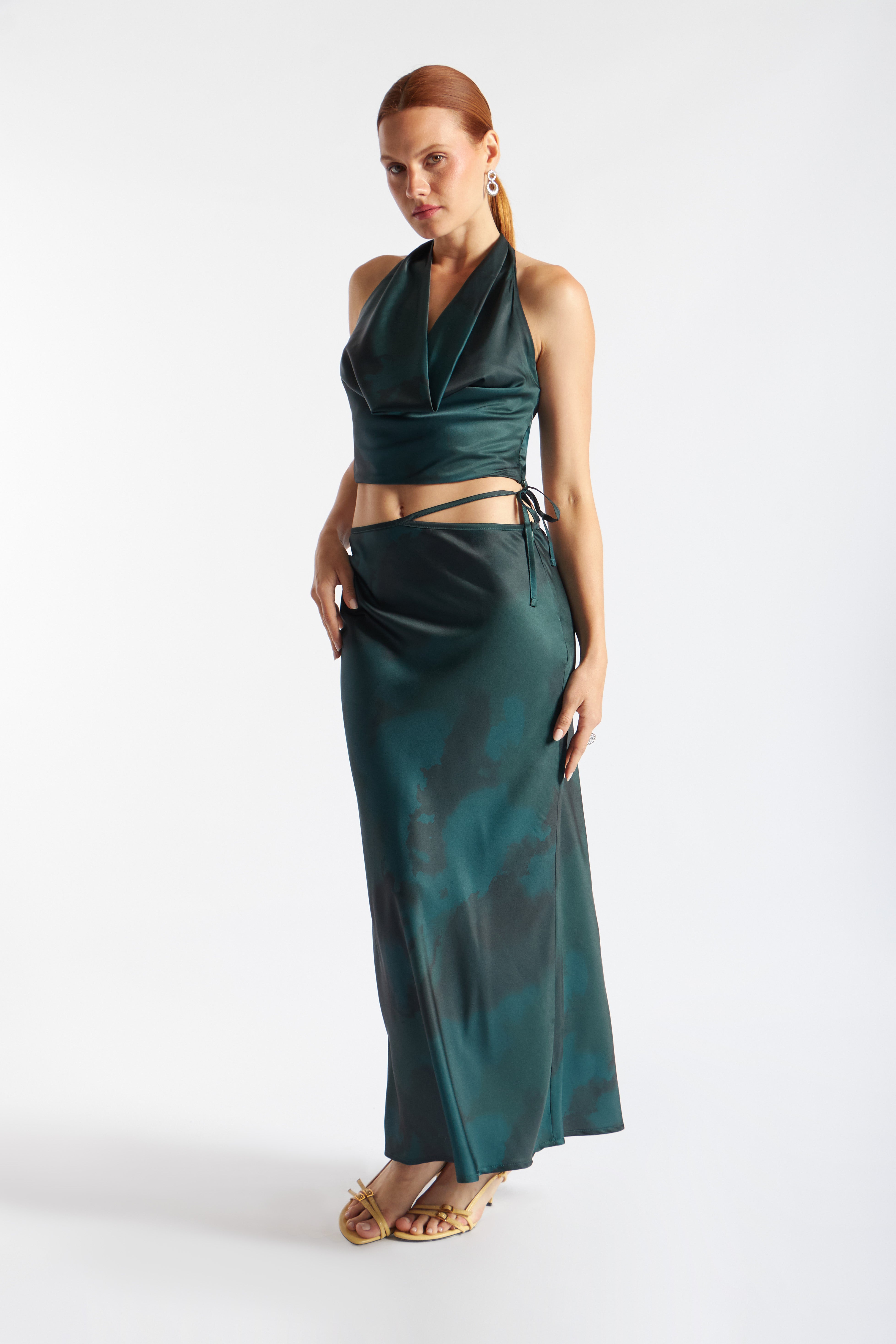 Falda Midi con Regulador - Verde Botella