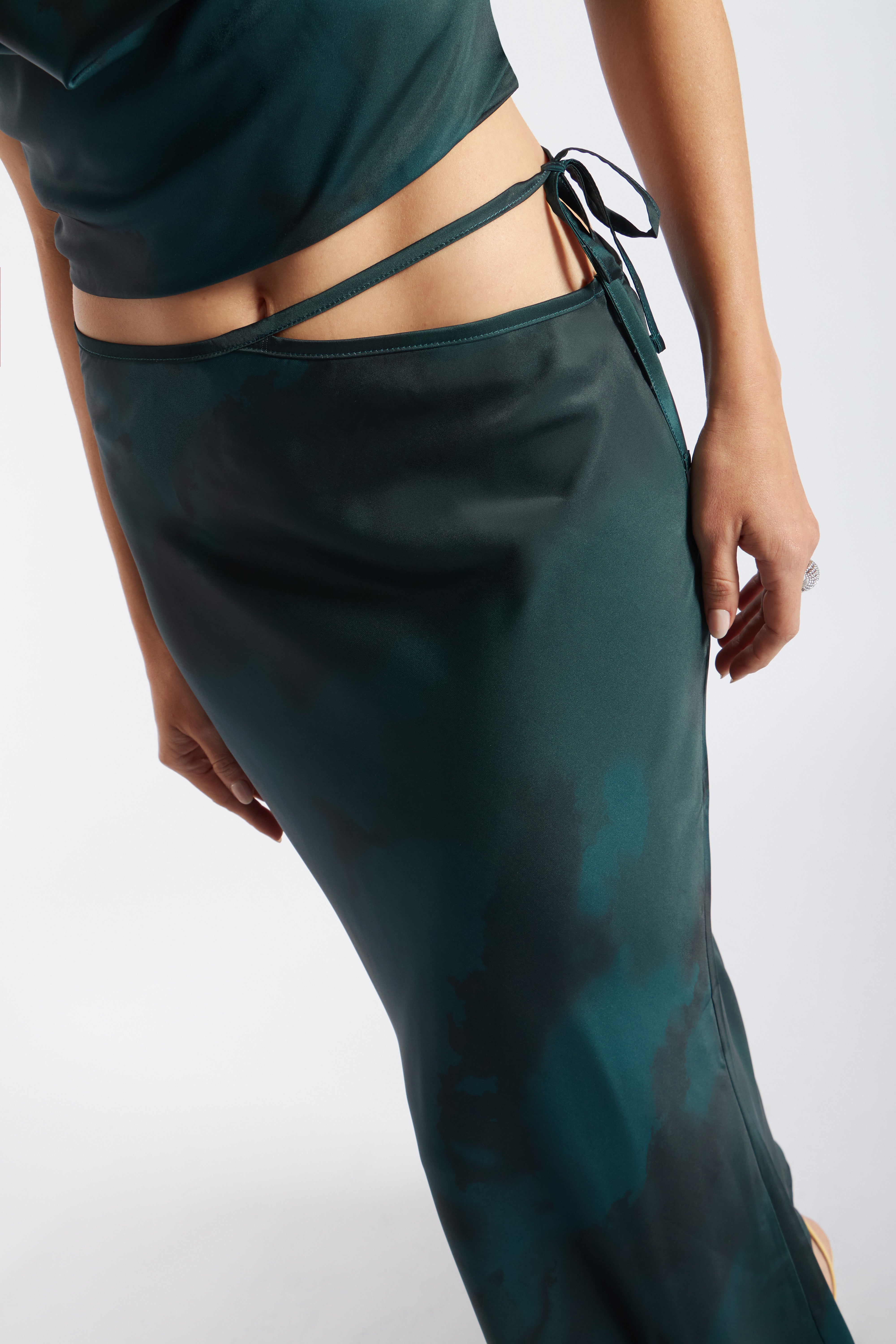 Falda Midi con Regulador - Verde Botella