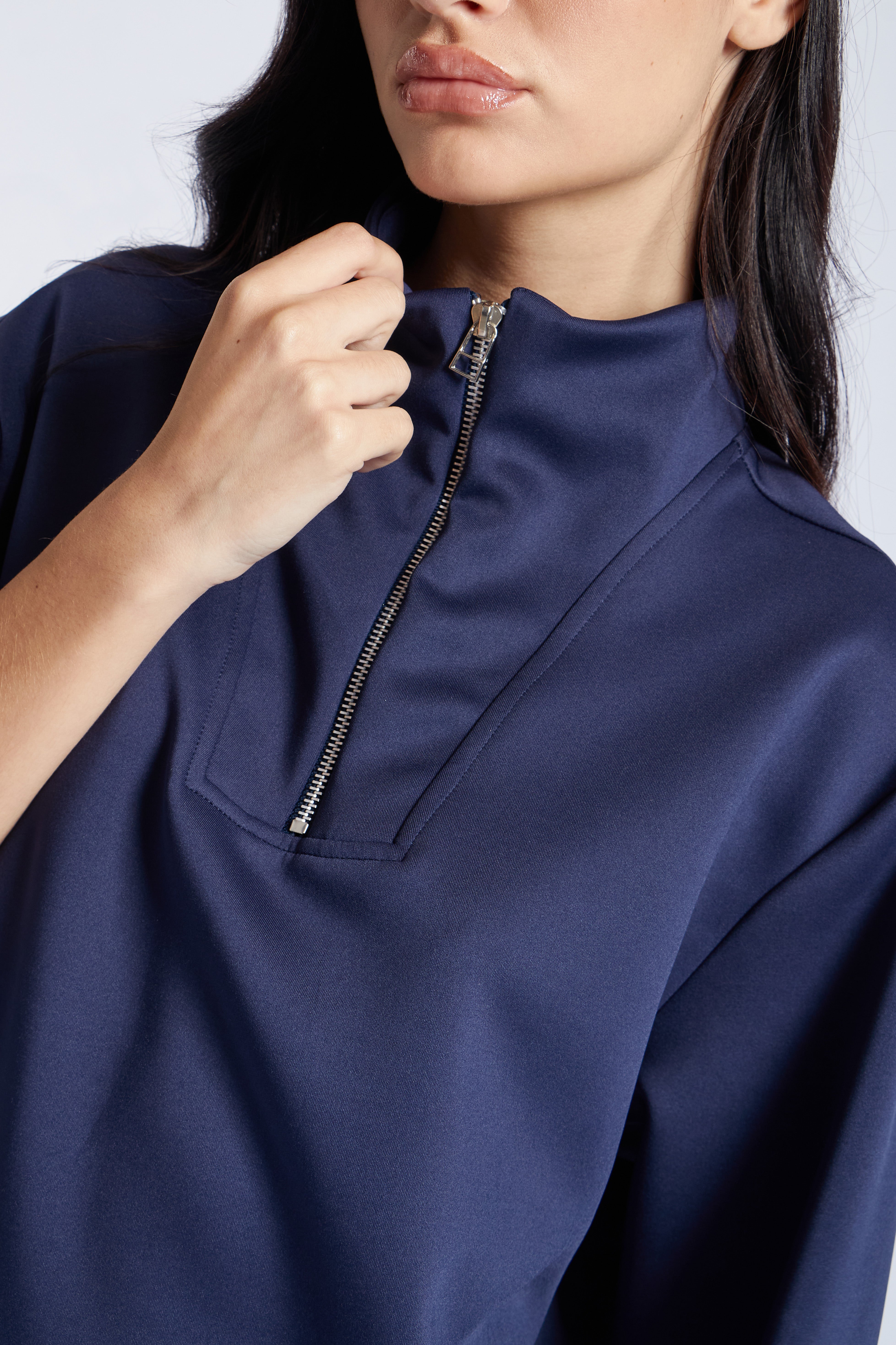 Cremallera Sweatshirt - Azul