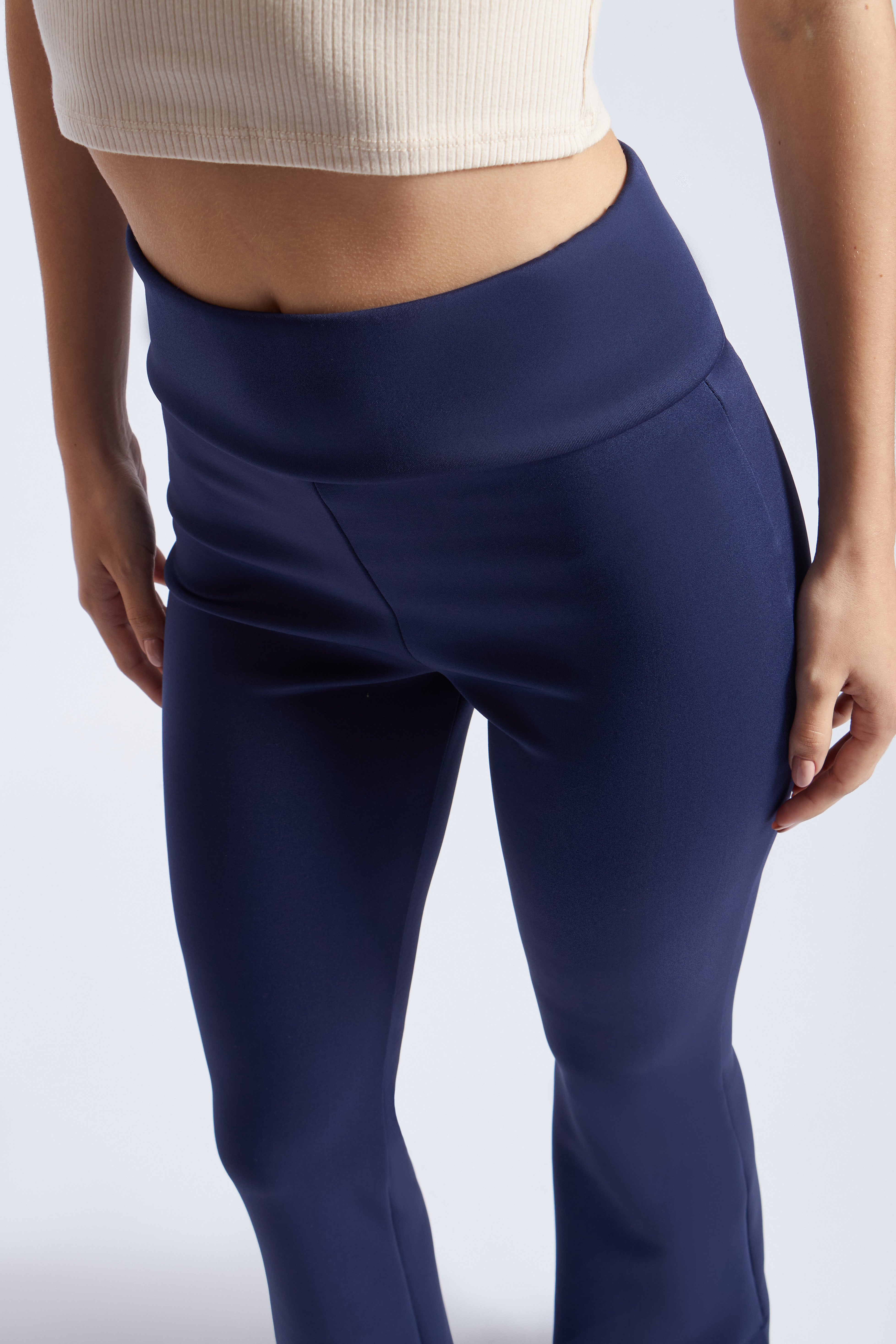 Pantalón Flare con Modal - Azul