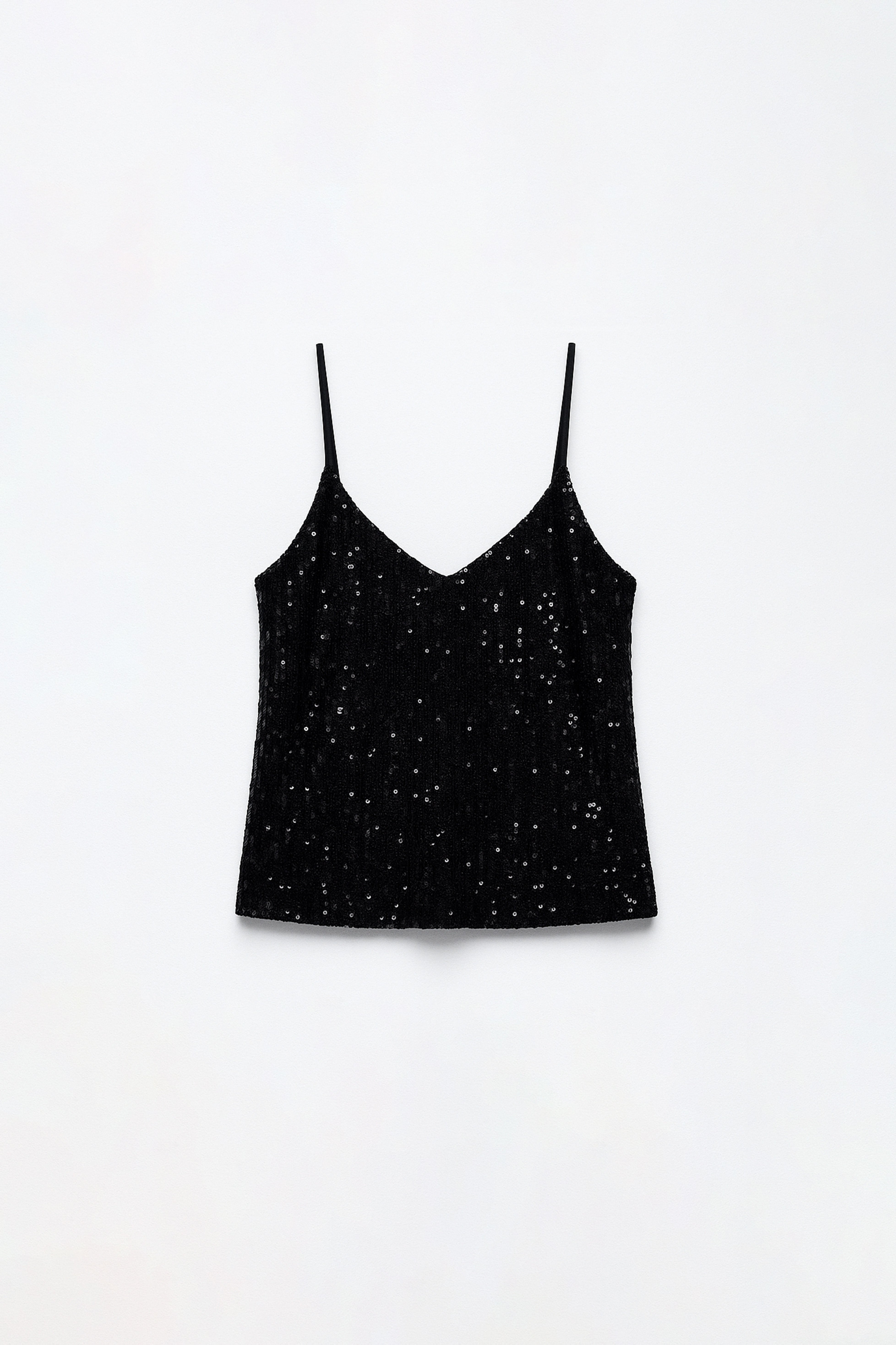 Top Lencero Brillos  - Negro