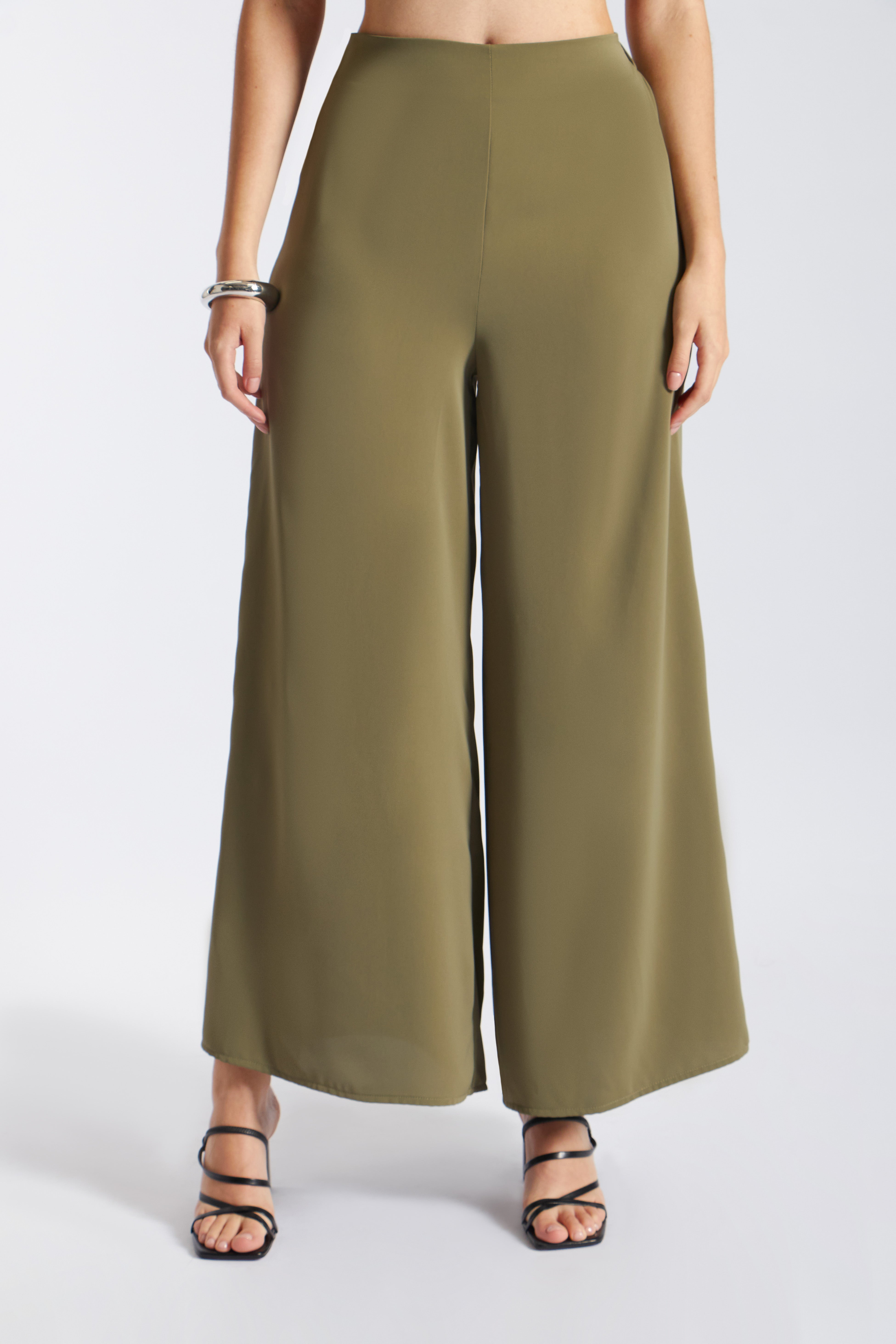 Pantalón Palazzo Fluido - Verde