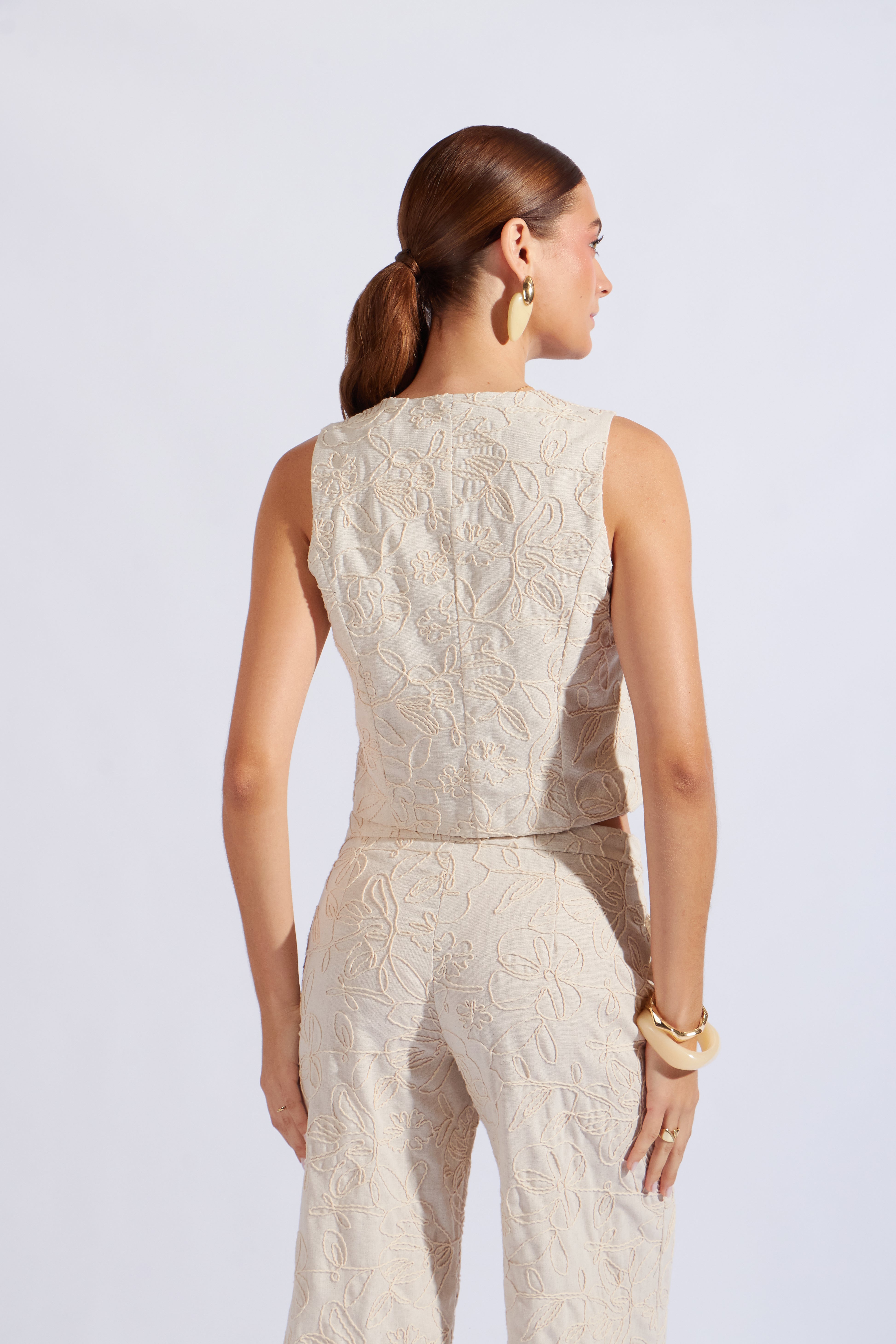 Chaleco Sastre Textura - Natural