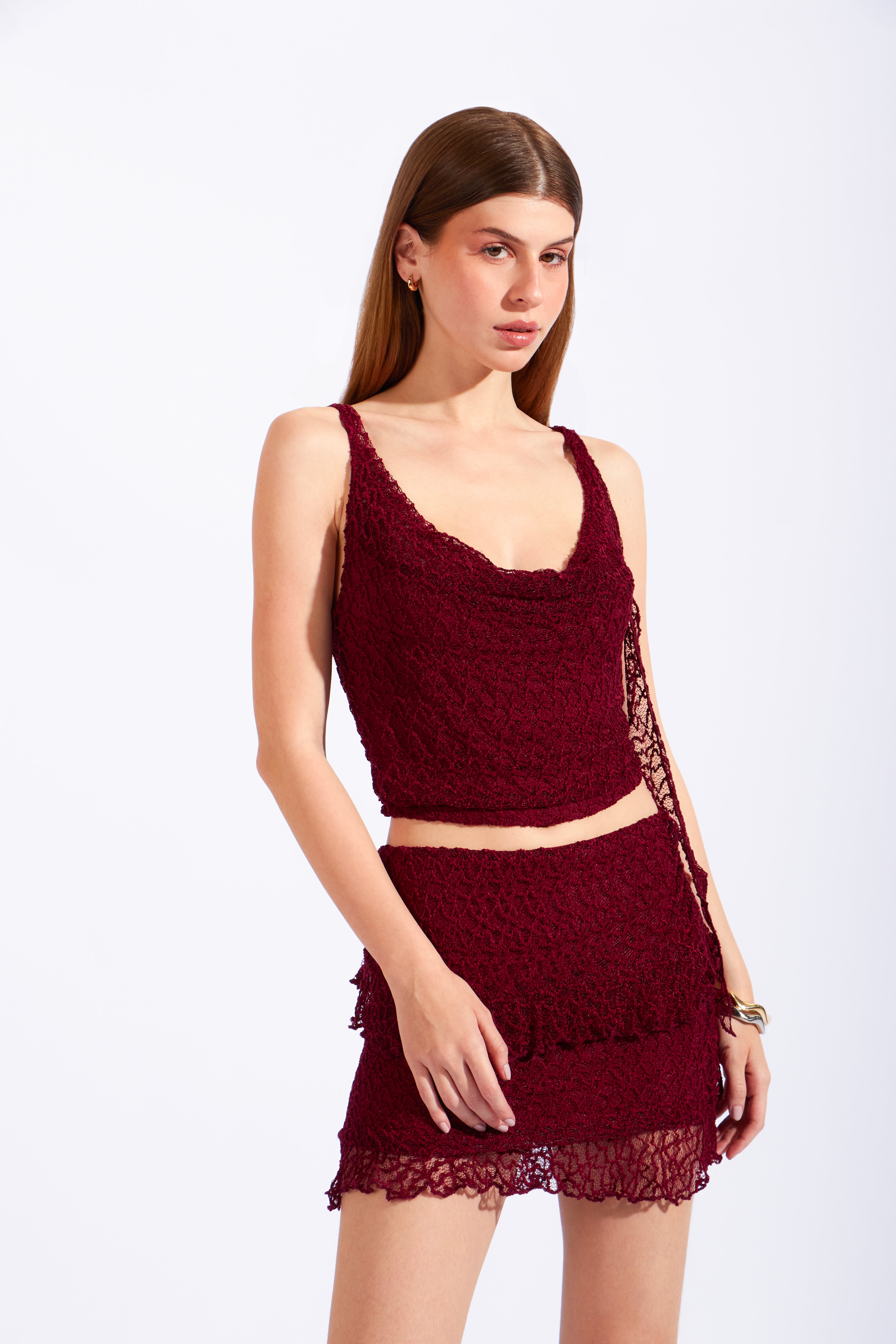 Top Textura Volantes - Vino