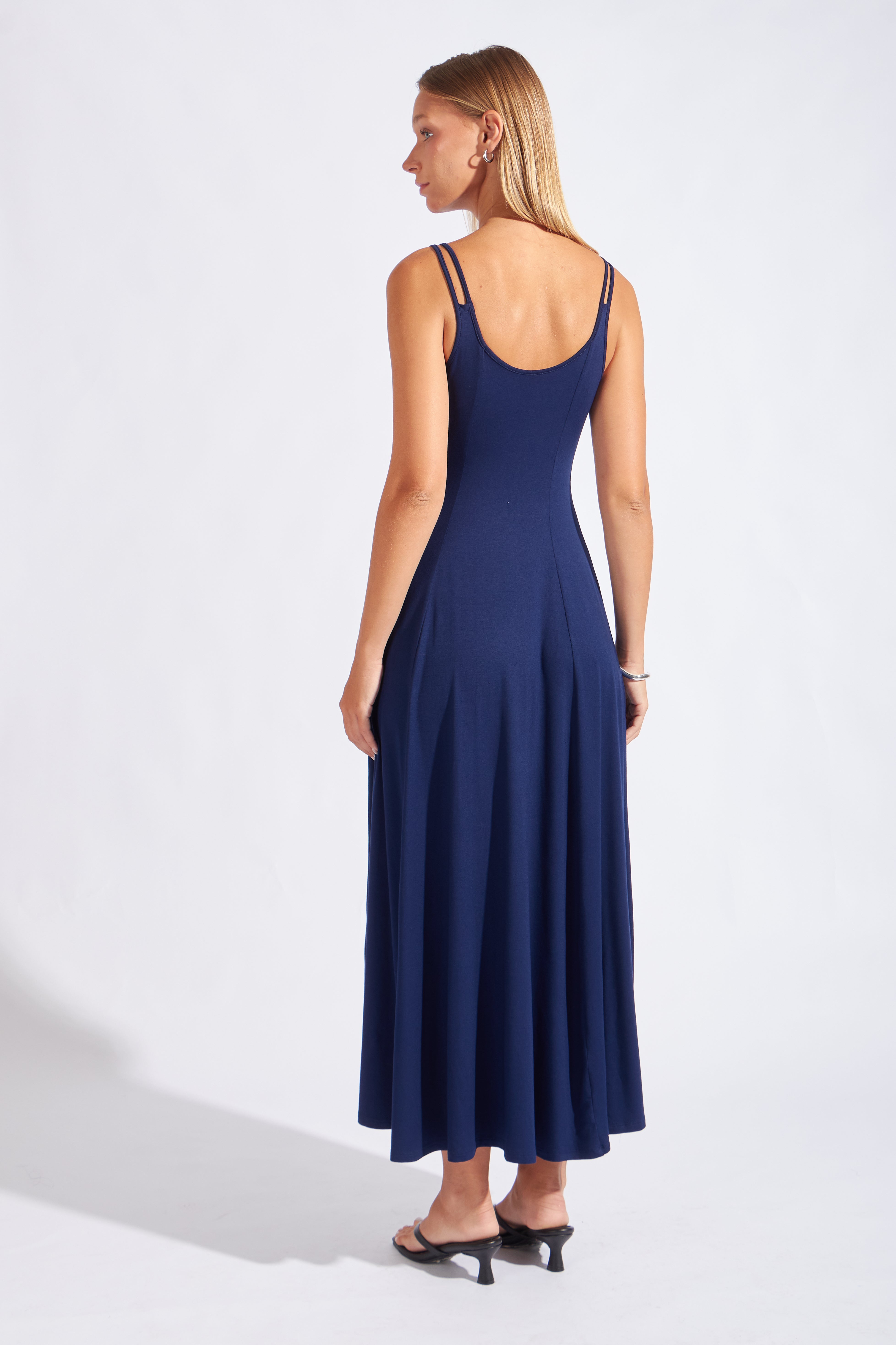 Vestido Tirantes Silueta - Azul