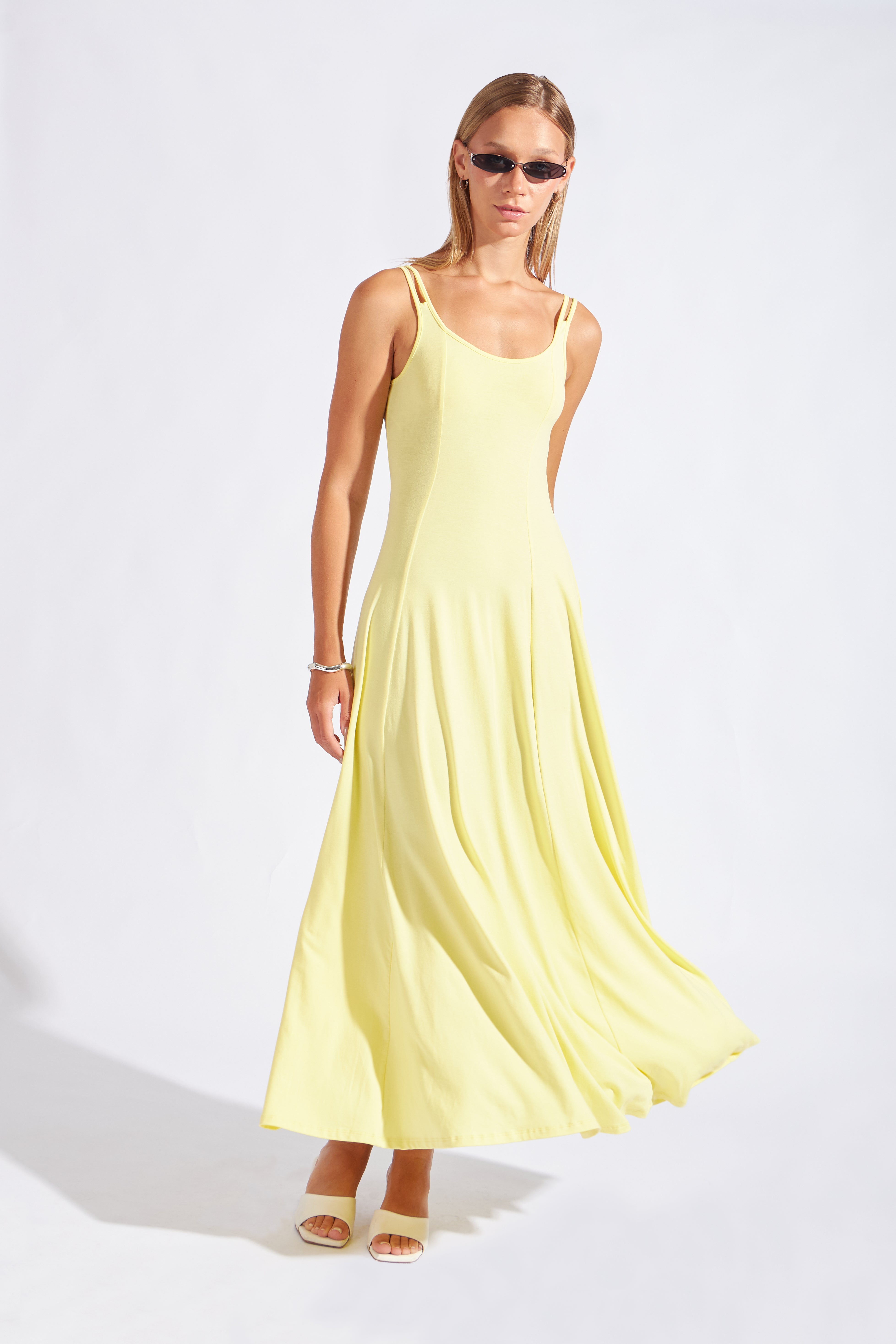 Vestido Tirantes Silueta - Amarillo