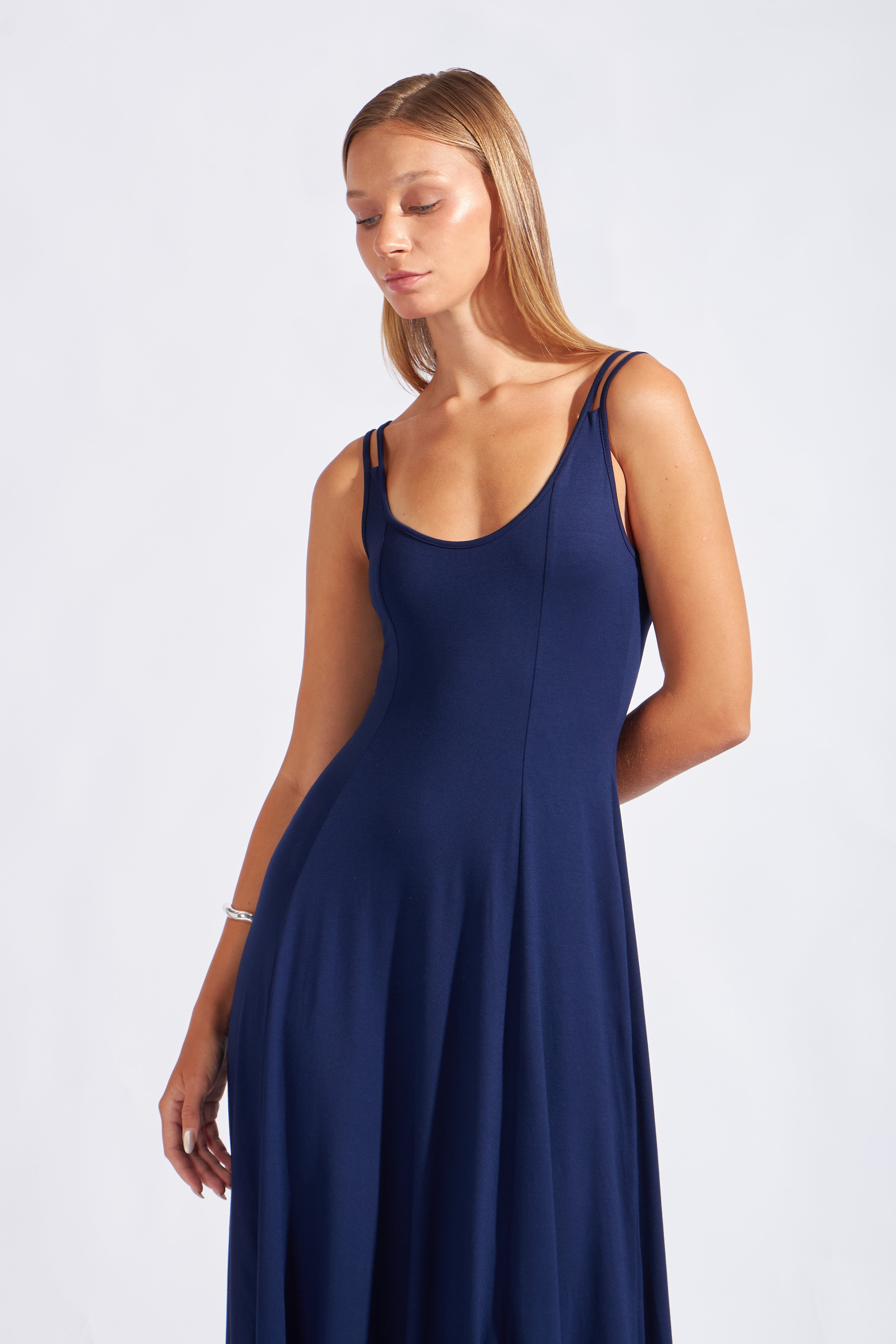 Vestido Tirantes Silueta - Azul