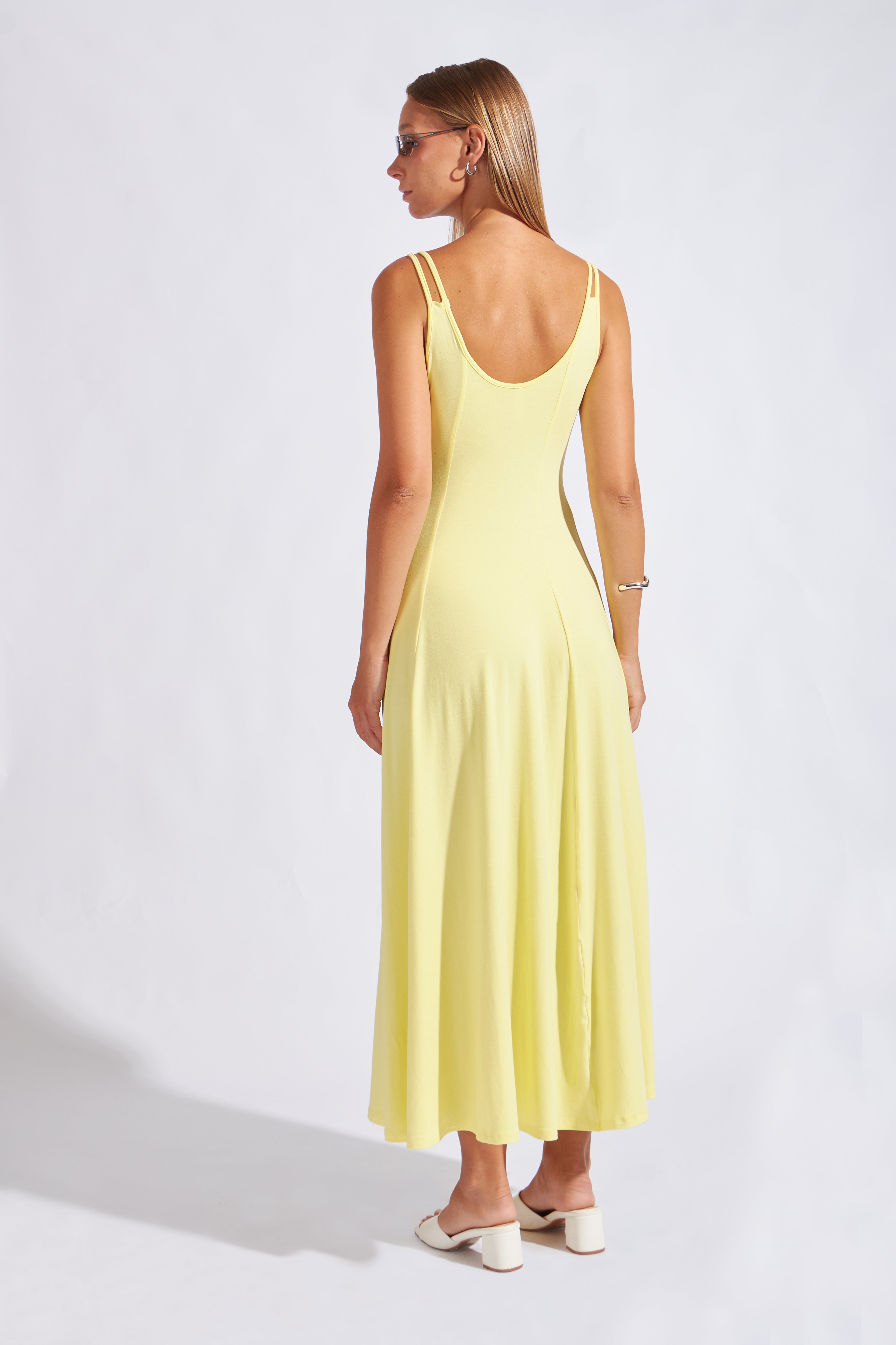 Vestido Tirantes Silueta - Amarillo