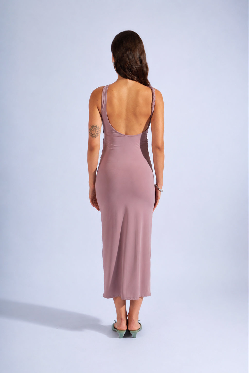 Vestido Asimétrico Twist - Berenjena
